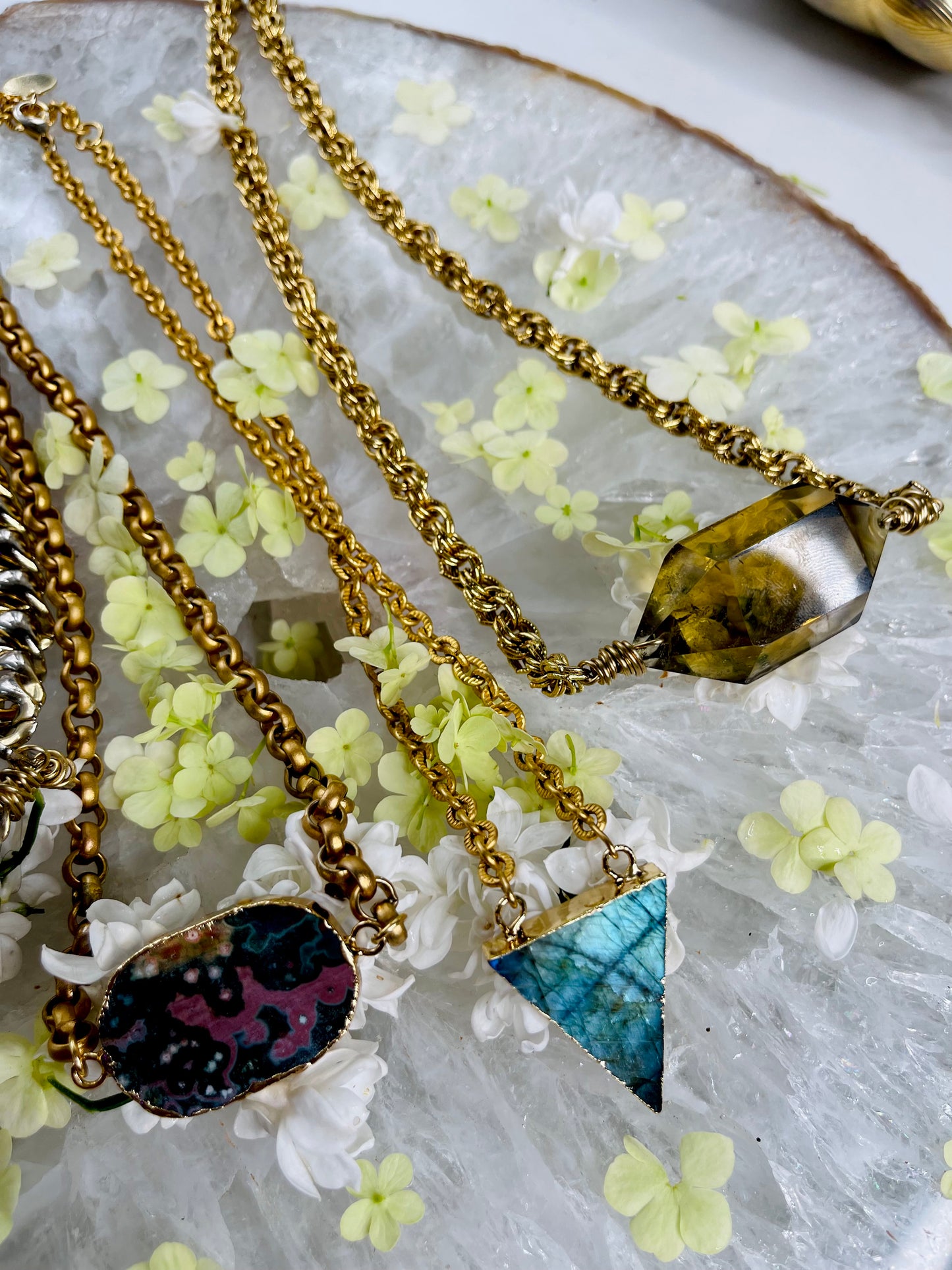 Vintage Chain - Reimagined with Energy Infused Labradorite  Crystal