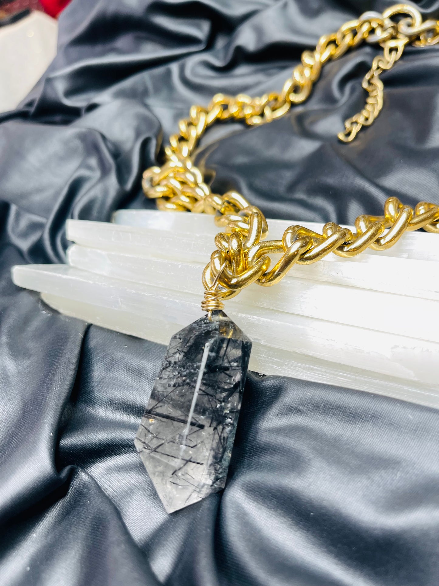 Tourmalated! Quartz Crystal Soul Chain