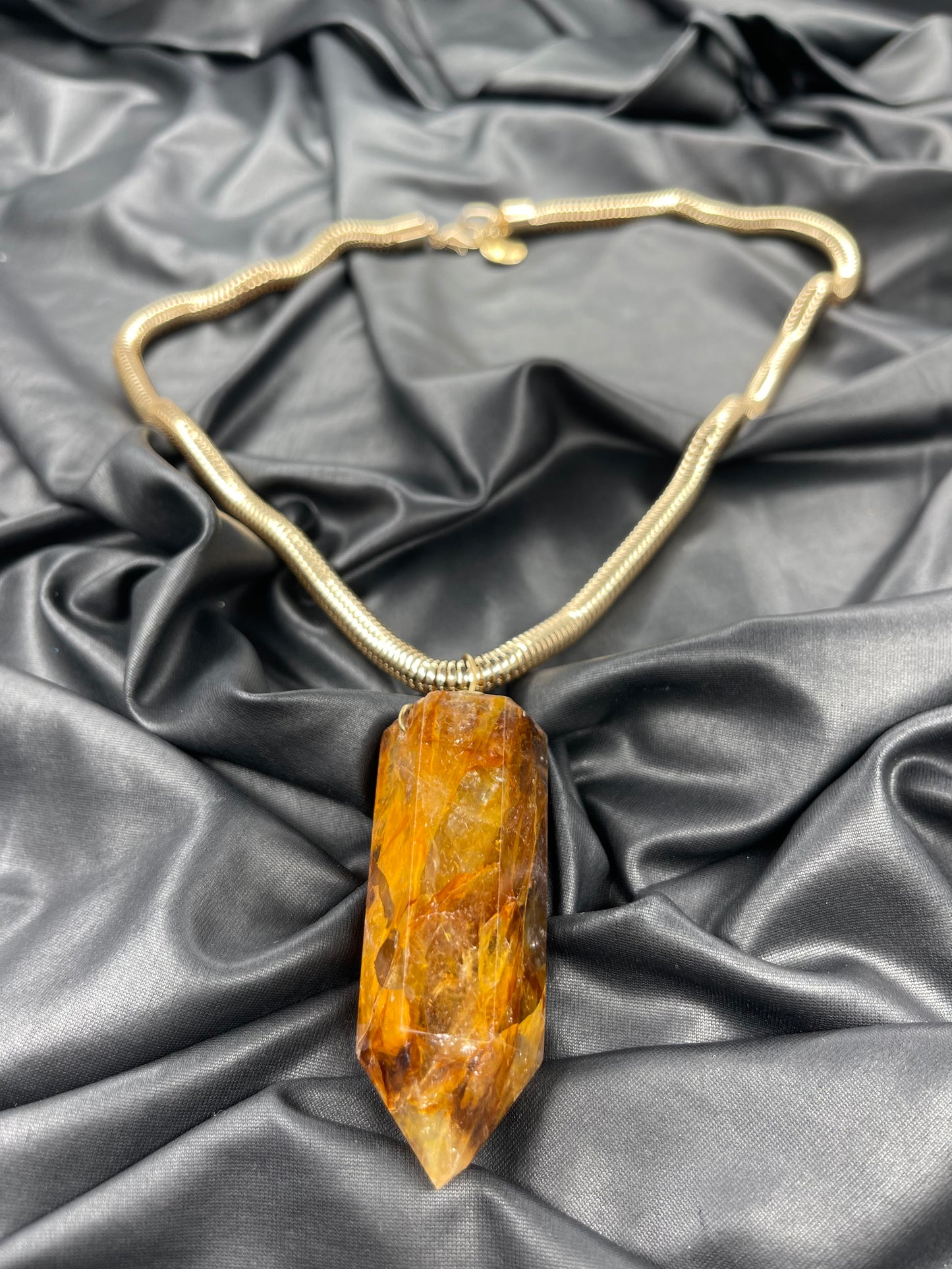 Sacral Chakra Golden Healer Soul Chain w Vintage Chain