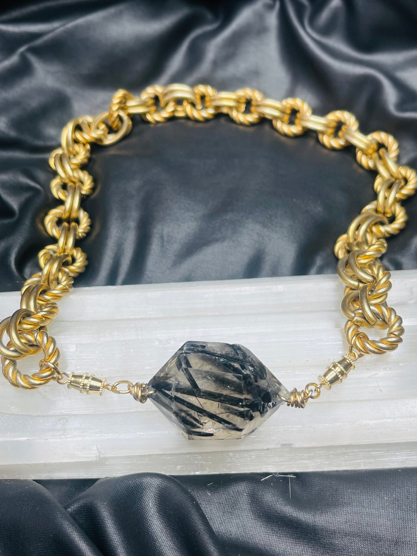 Tourmalated! Quartz Crystal Soul Chain