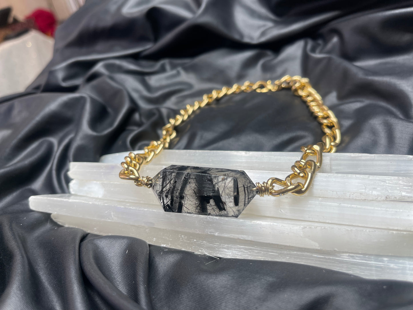 Tourmalated! Quartz Crystal Soul Chain