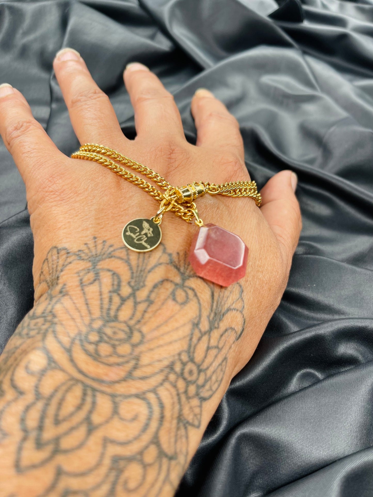 Strawberry Quartz Heart Chakra Crystal Soul Chain
