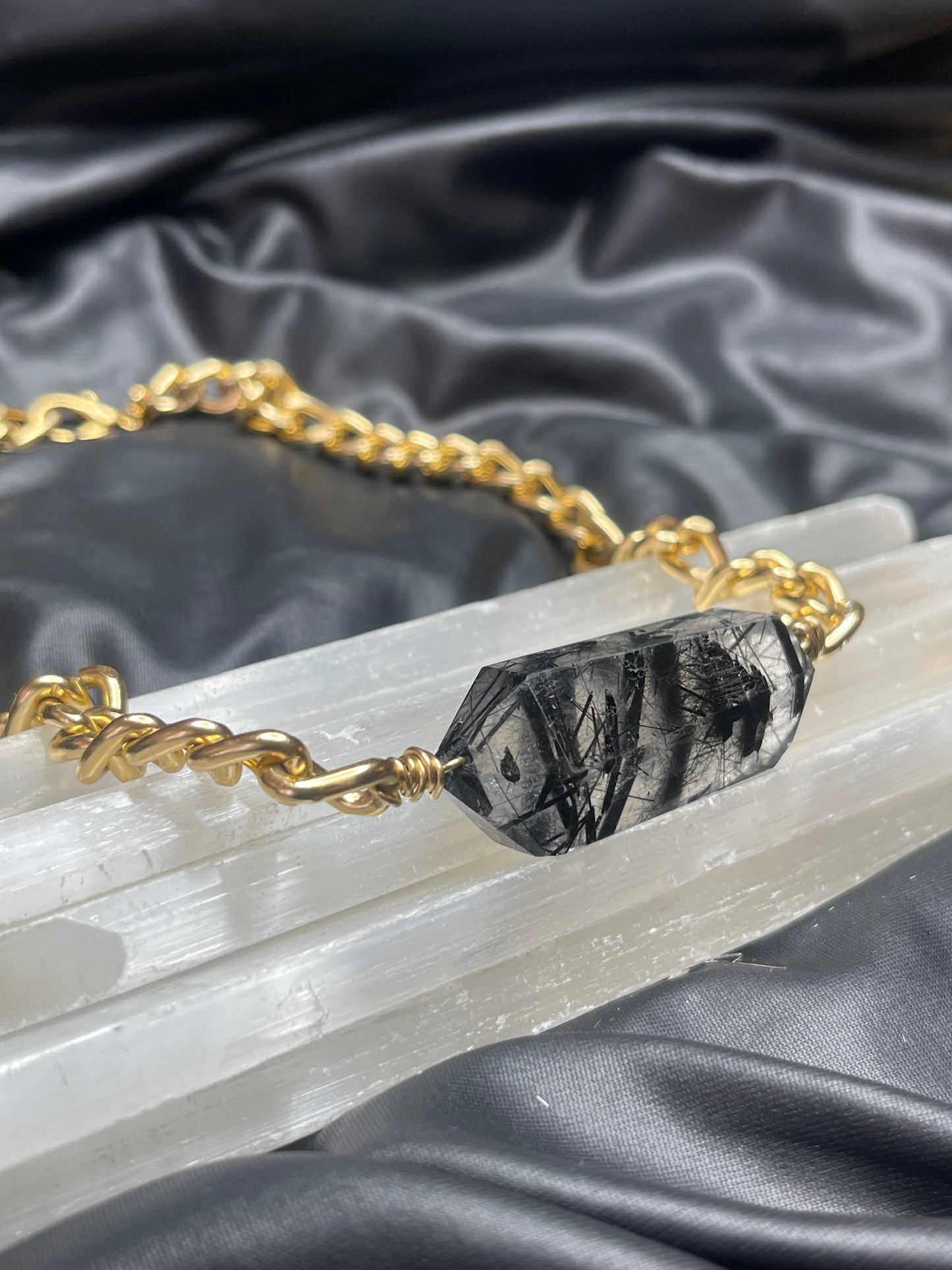 Tourmalated! Quartz Crystal Soul Chain