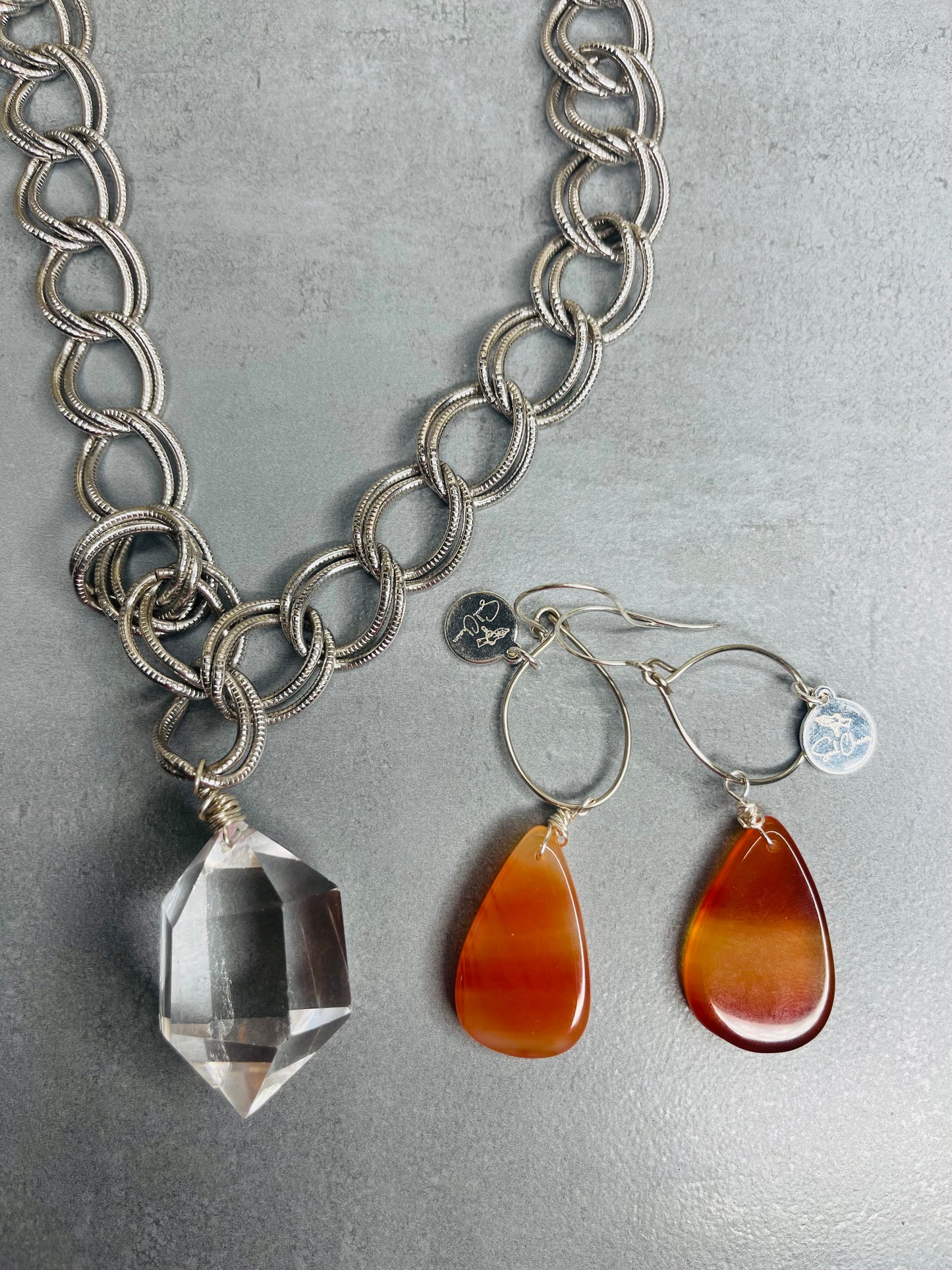 Renaissance Silver Sacral Chakra Soul Chains Earrings