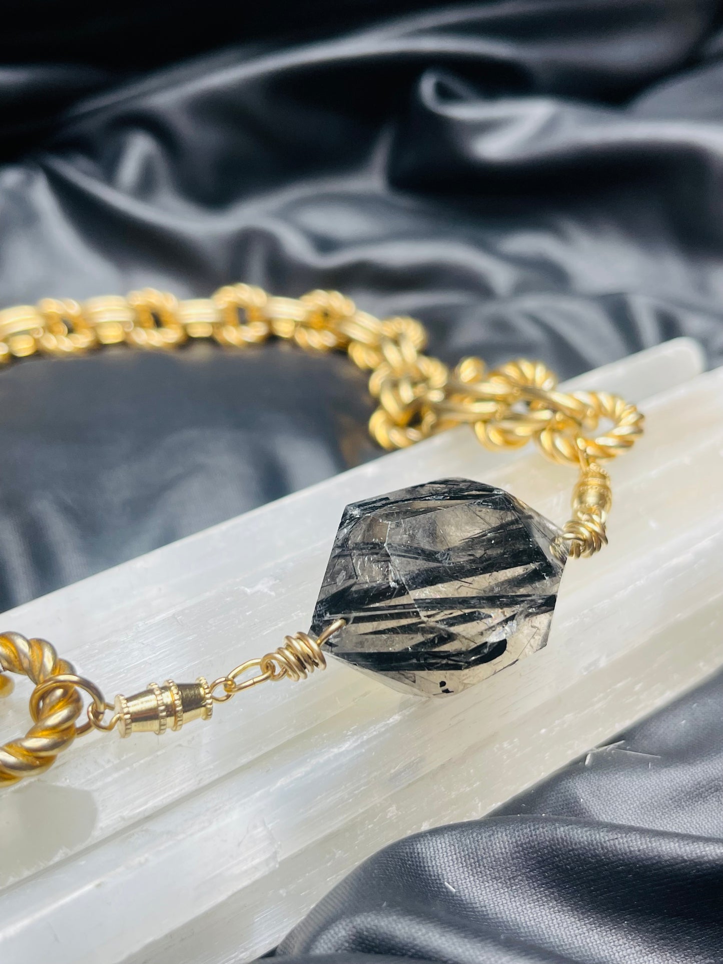 Tourmalated! Quartz Crystal Soul Chain
