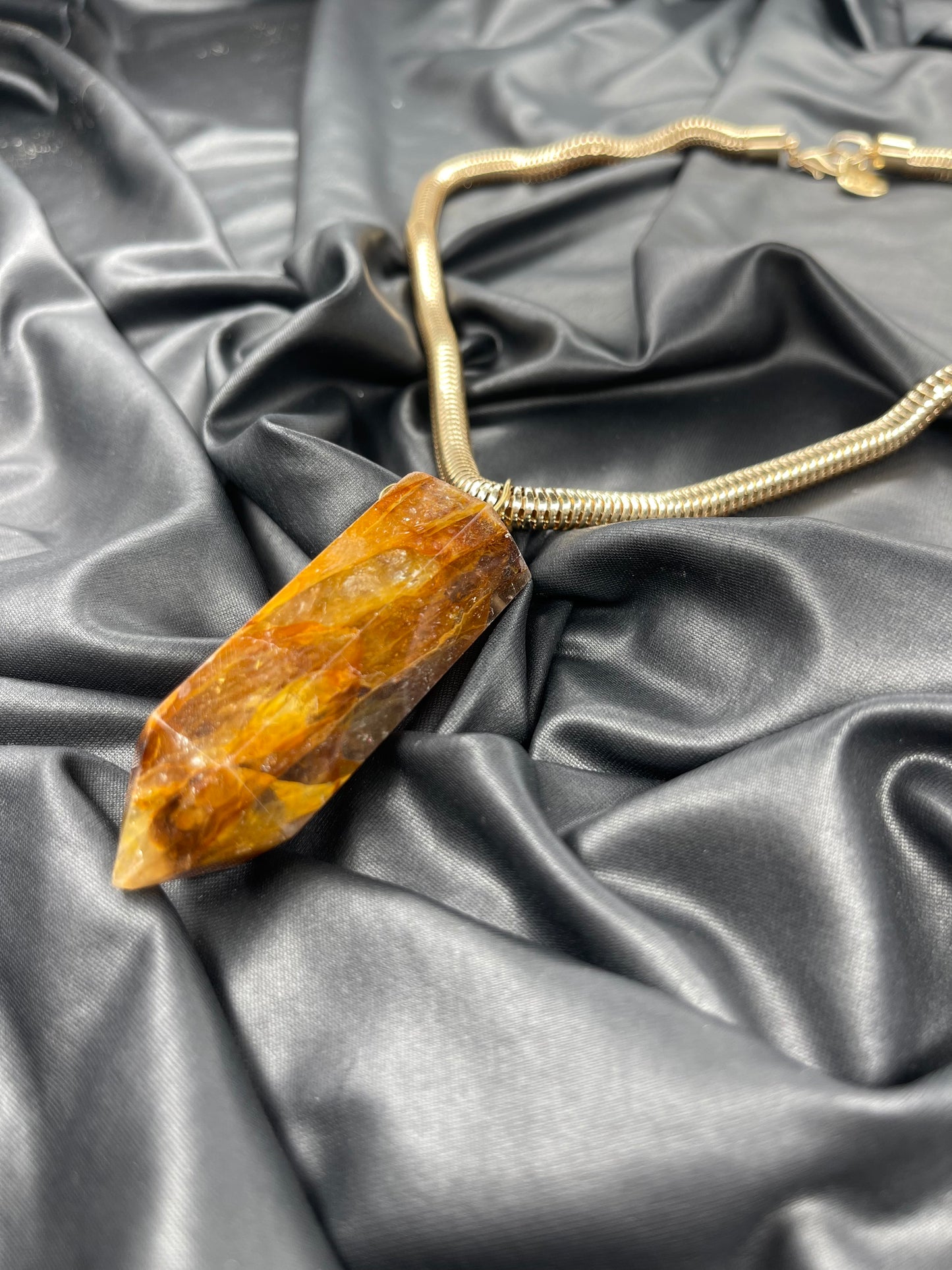 Sacral Chakra Golden Healer Soul Chain w Vintage Chain