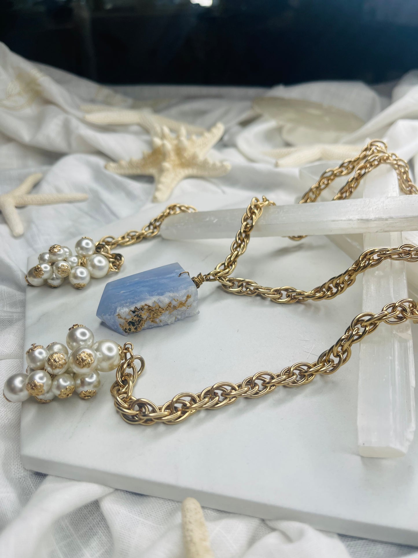 Faux Realz Vegan Pearls Soul Chains Necklace