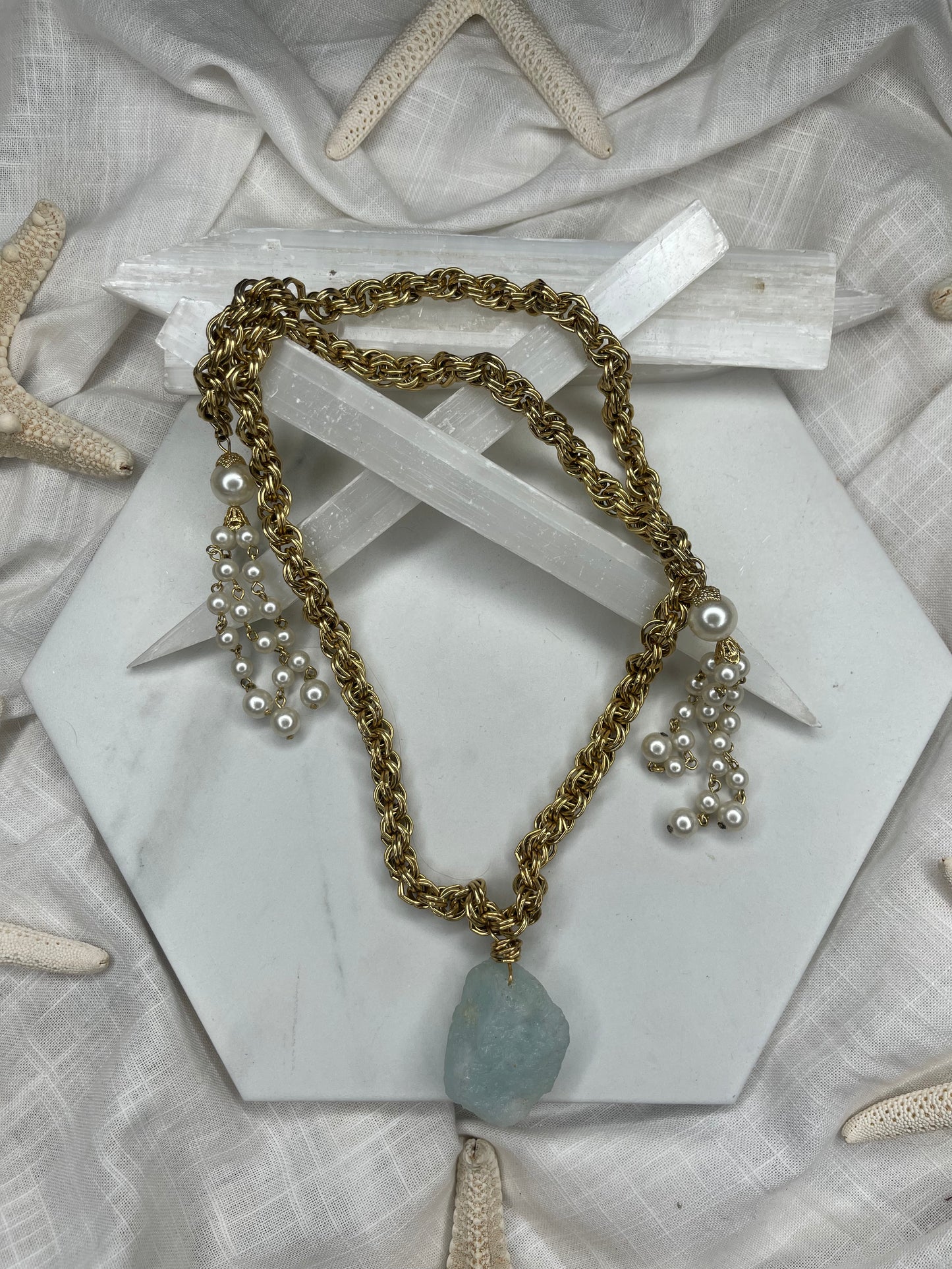 Faux Realz Vegan Pearls Soul Chains Necklace