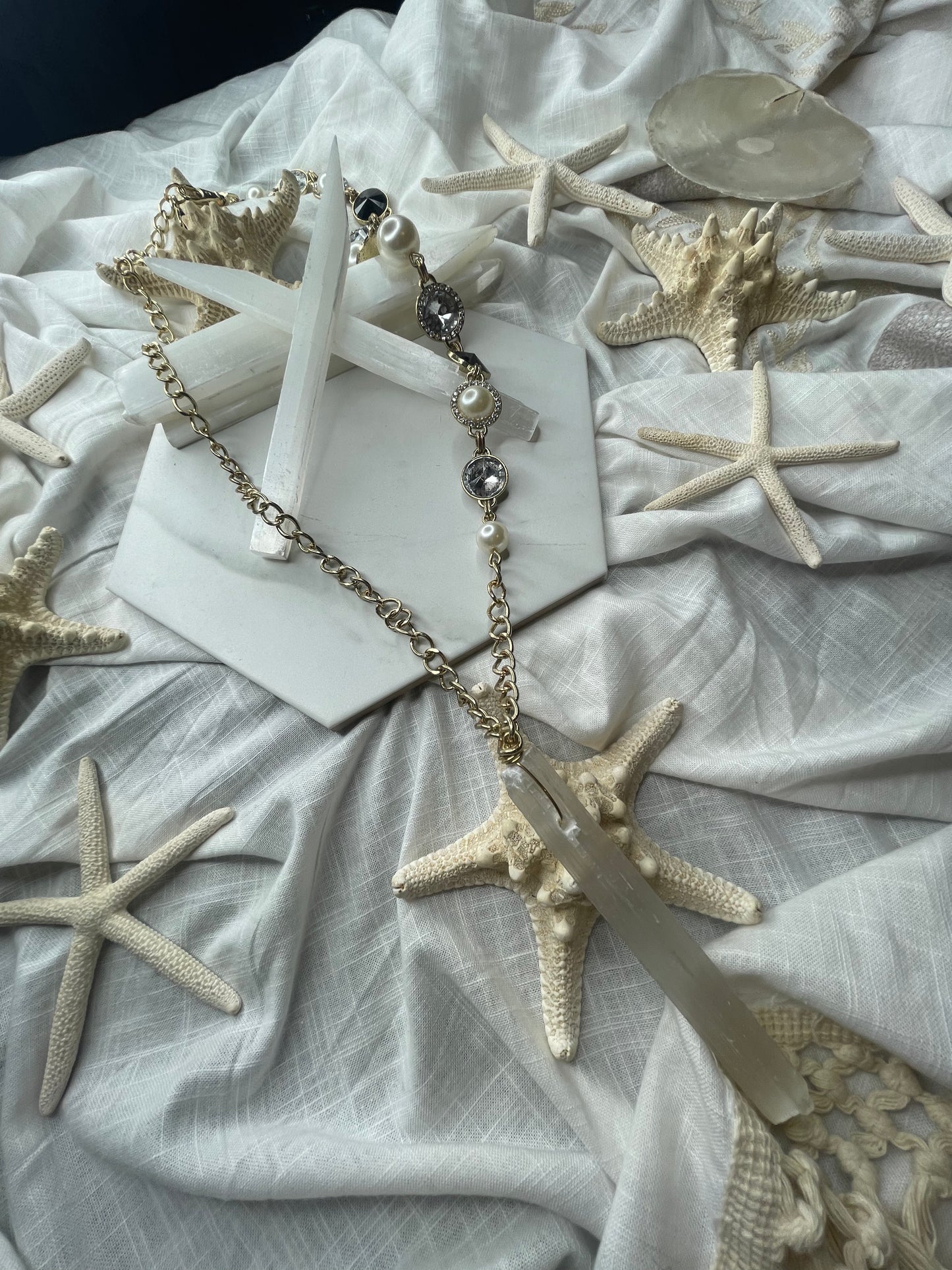 Faux Realz Vegan Pearls Soul Chains Necklace