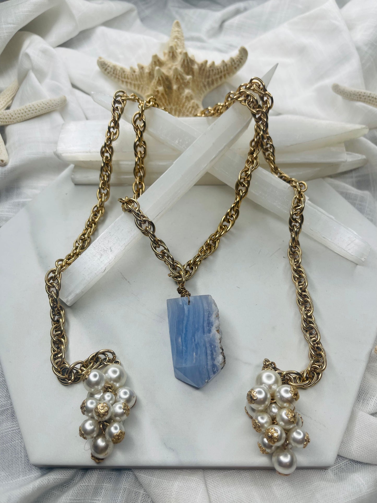 Faux Realz Vegan Pearls Soul Chains Necklace