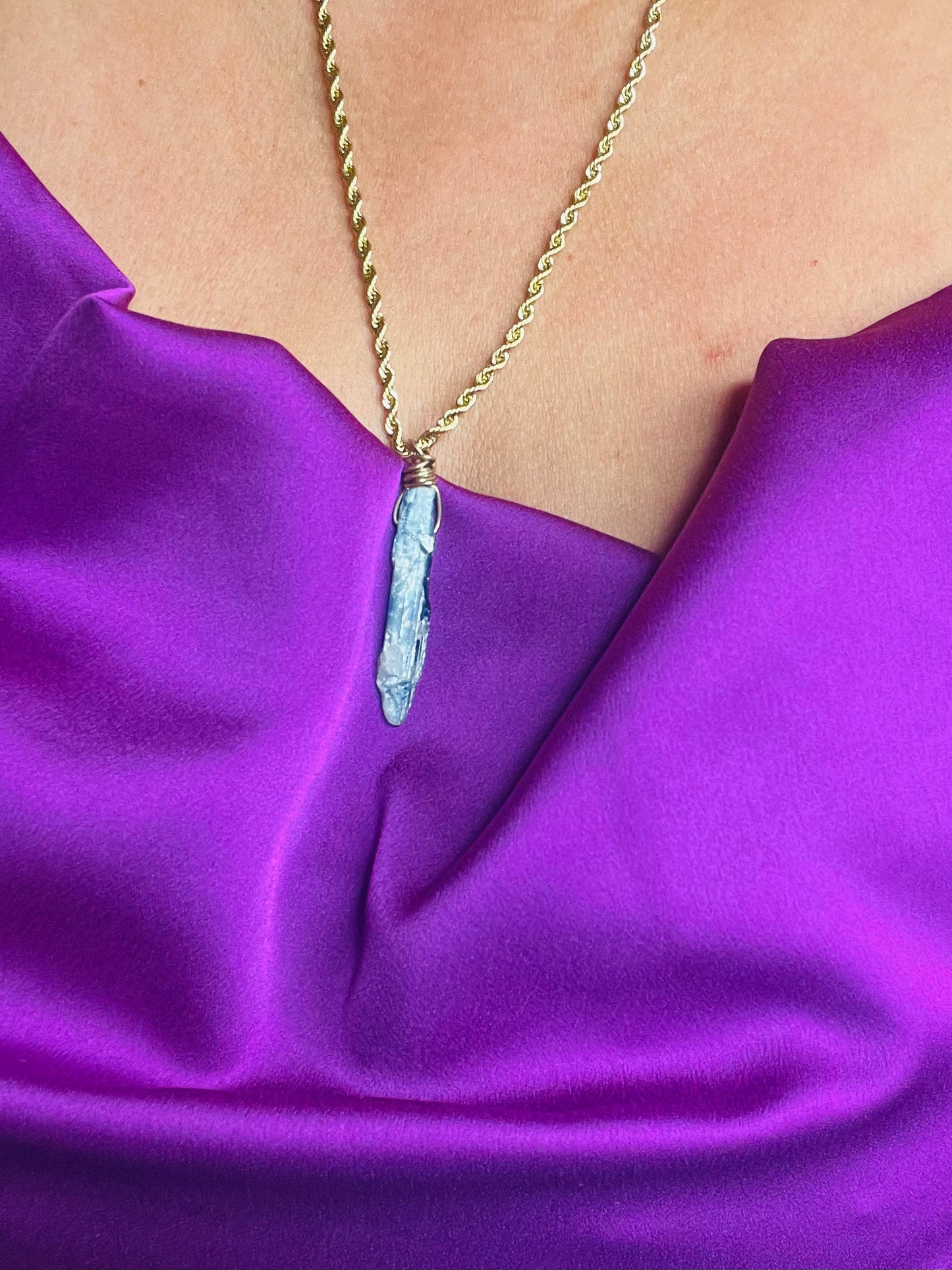 Dainty Baby Angel Aura Crystal Soul Chain Necklace - Vintage Gold Plated Collection
