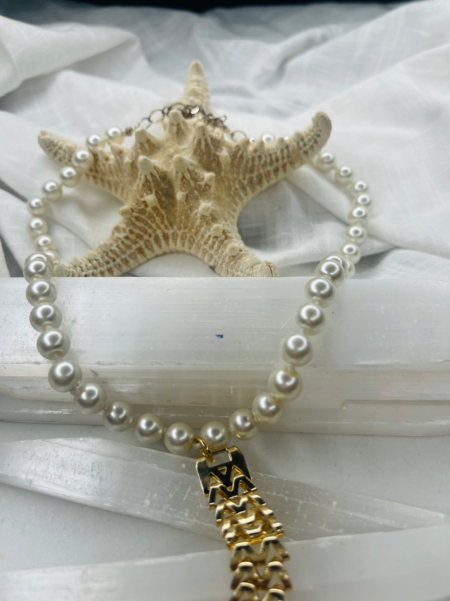Faux Realz Vegan Pearls Soul Chains Necklace