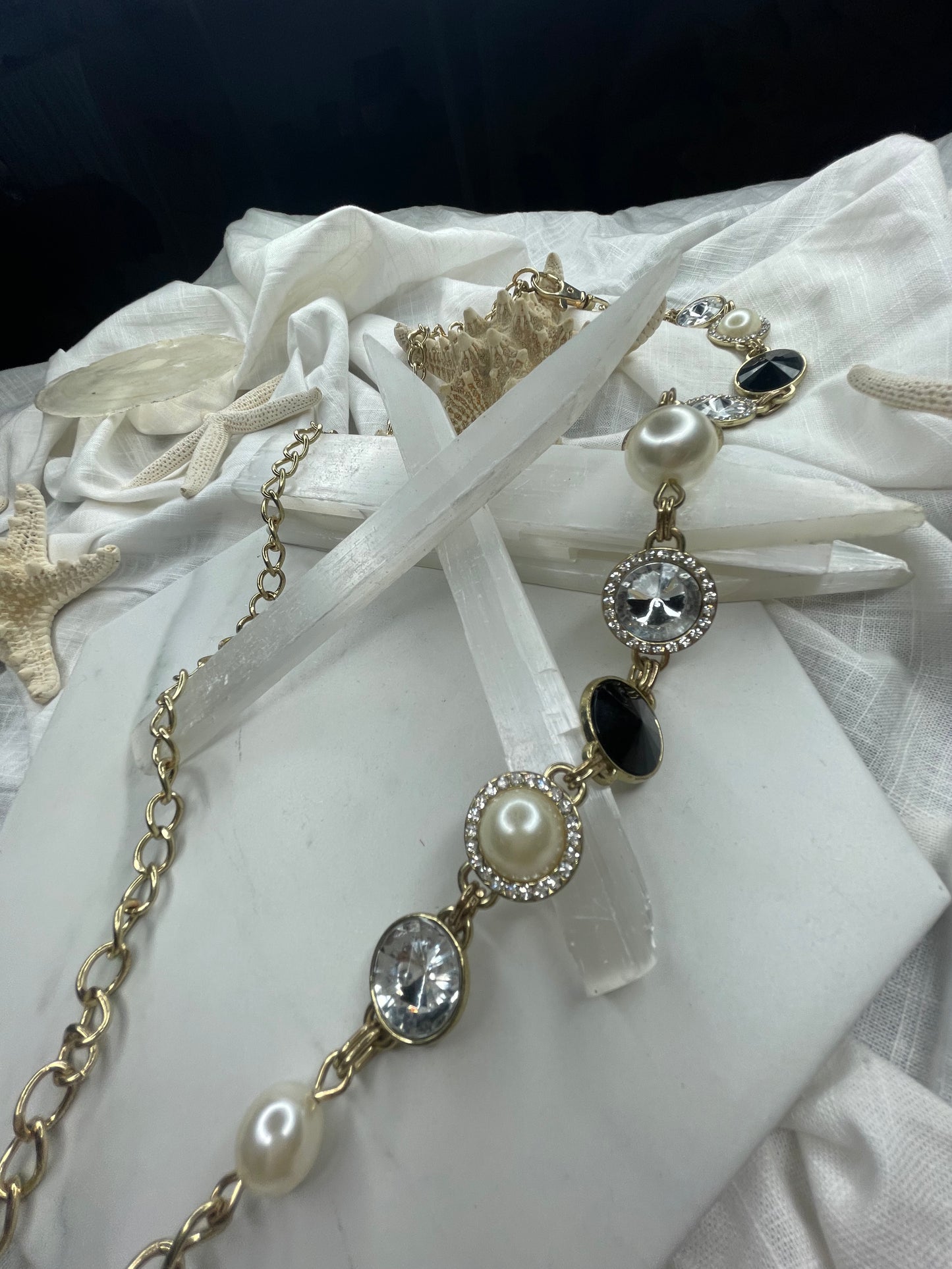 Faux Realz Vegan Pearls Soul Chains Necklace