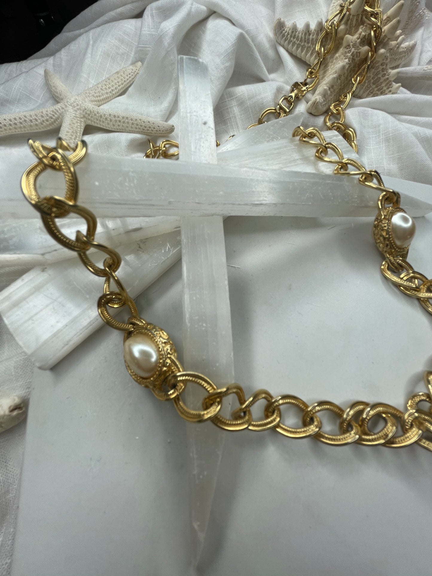 Faux Realz Vegan Pearls Soul Chains Necklace