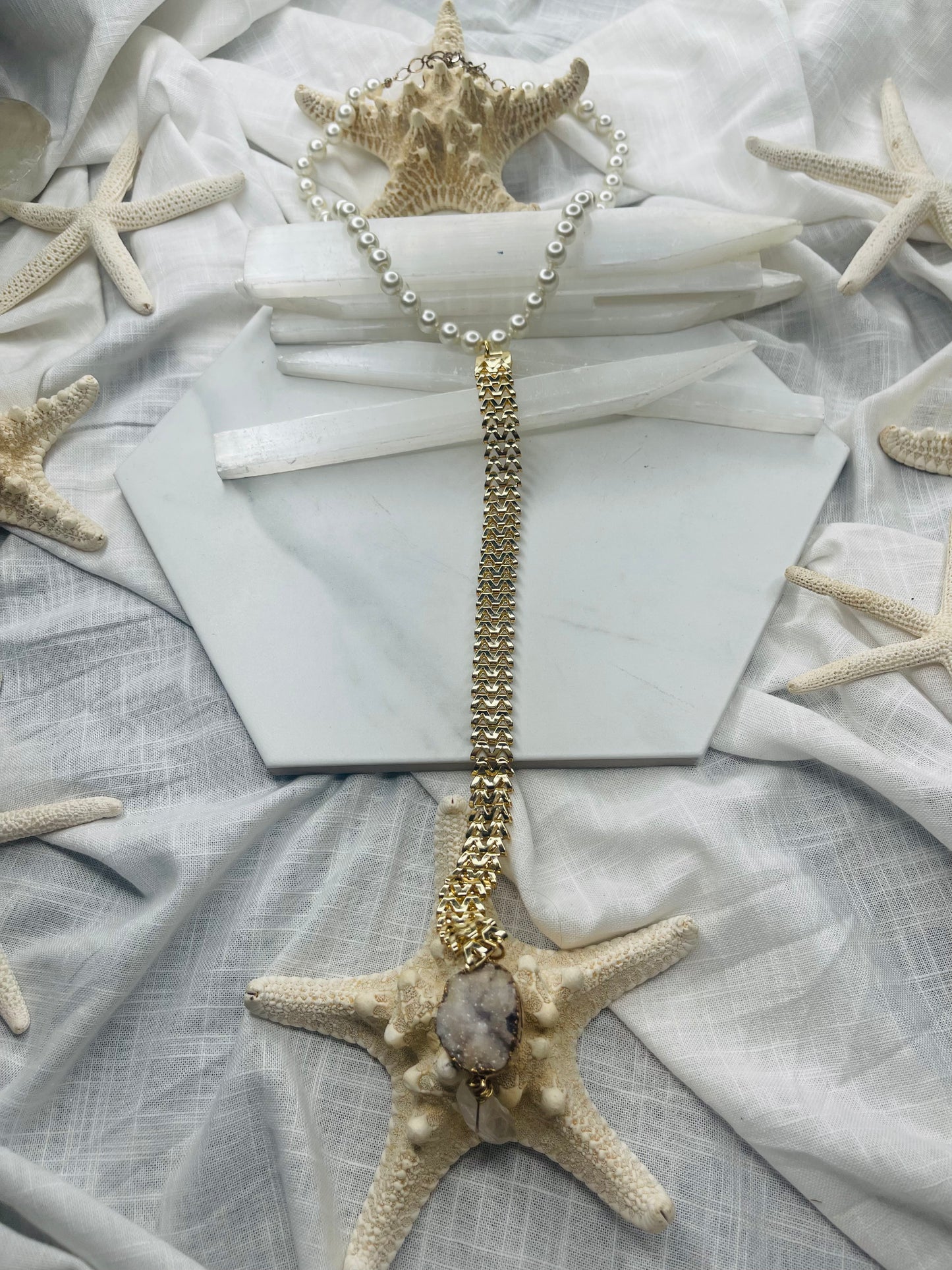 Faux Realz Vegan Pearls Soul Chains Necklace