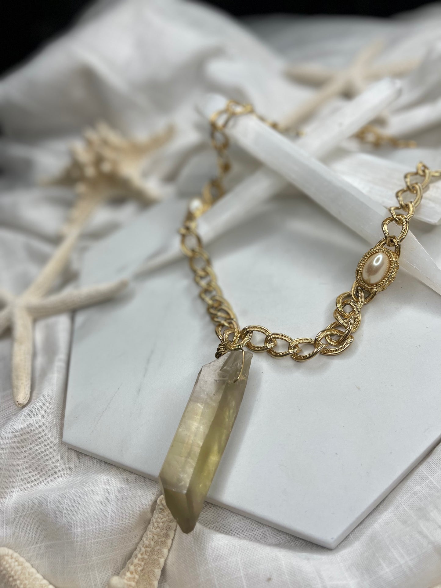 Faux Realz Vegan Pearls Soul Chains Necklace