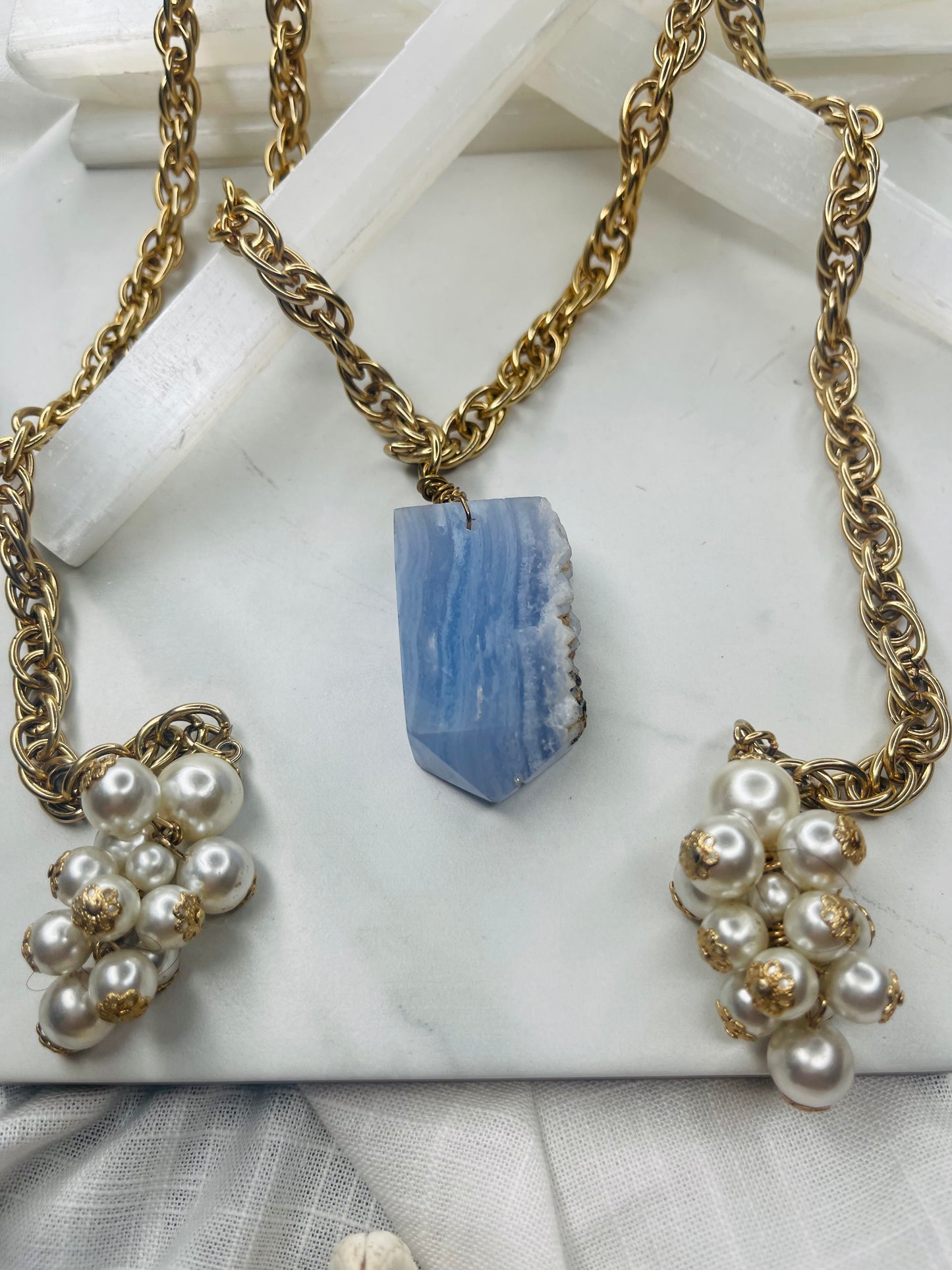 Faux Realz Vegan Pearls Soul Chains Necklace