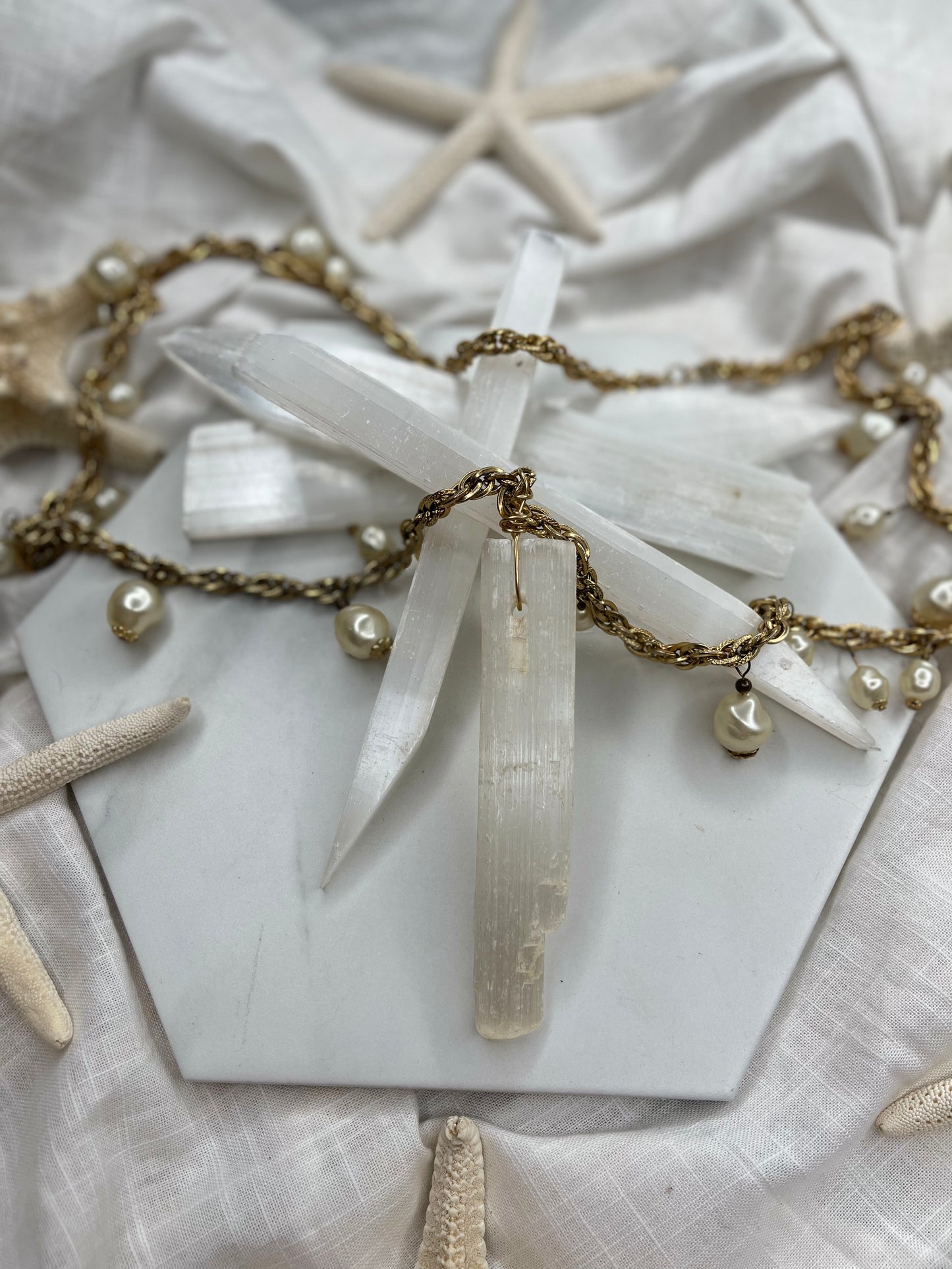 Faux Realz Vegan Pearls Soul Chains Necklace