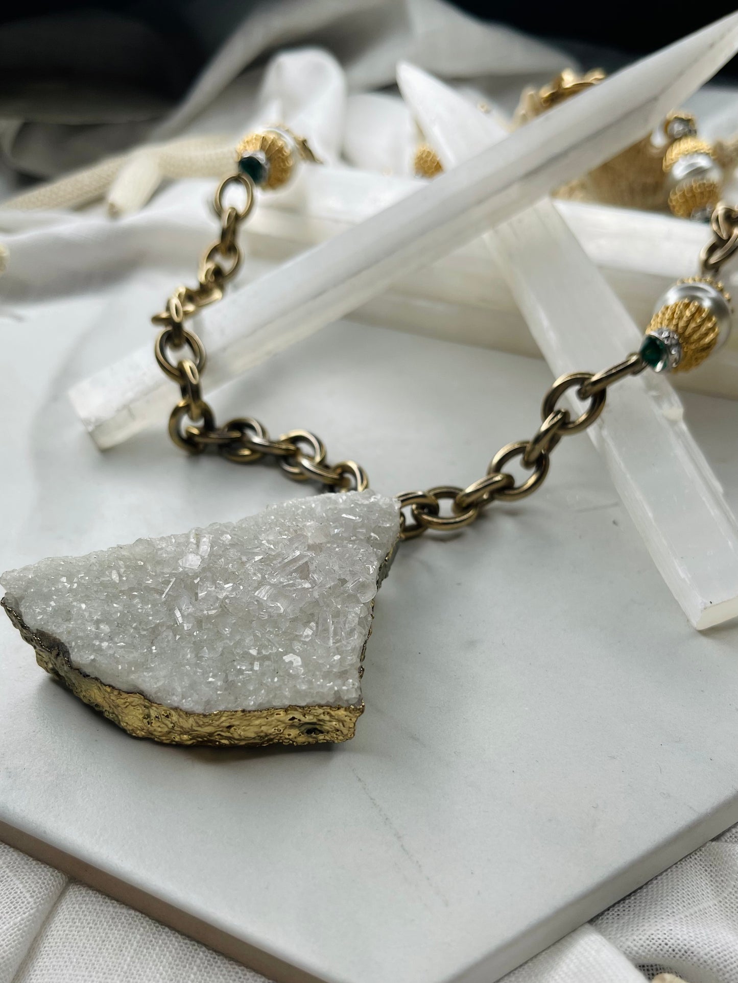 Faux Realz Vegan Pearls Soul Chains Necklace