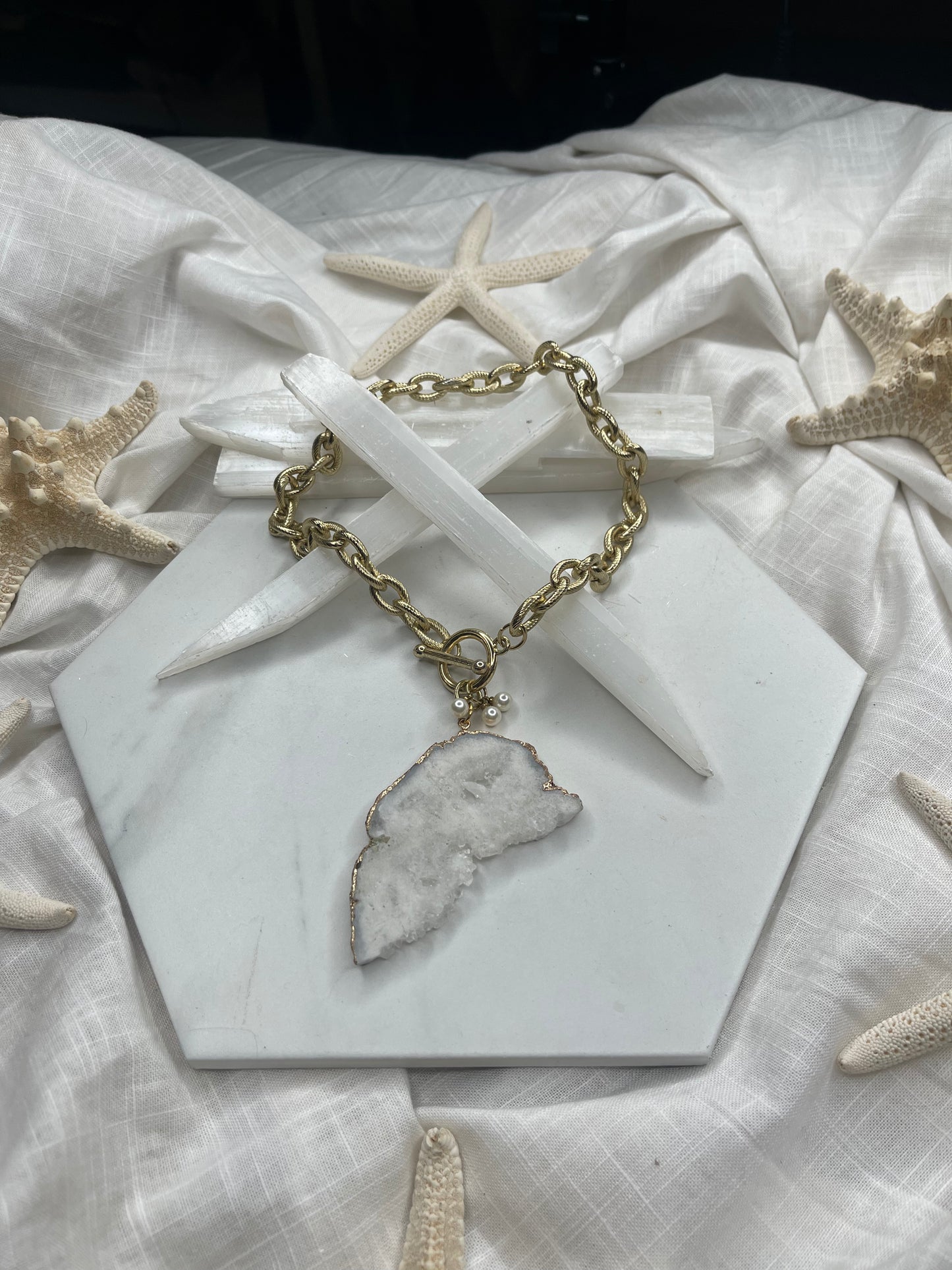 Faux Realz Vegan Pearls Soul Chains Necklace