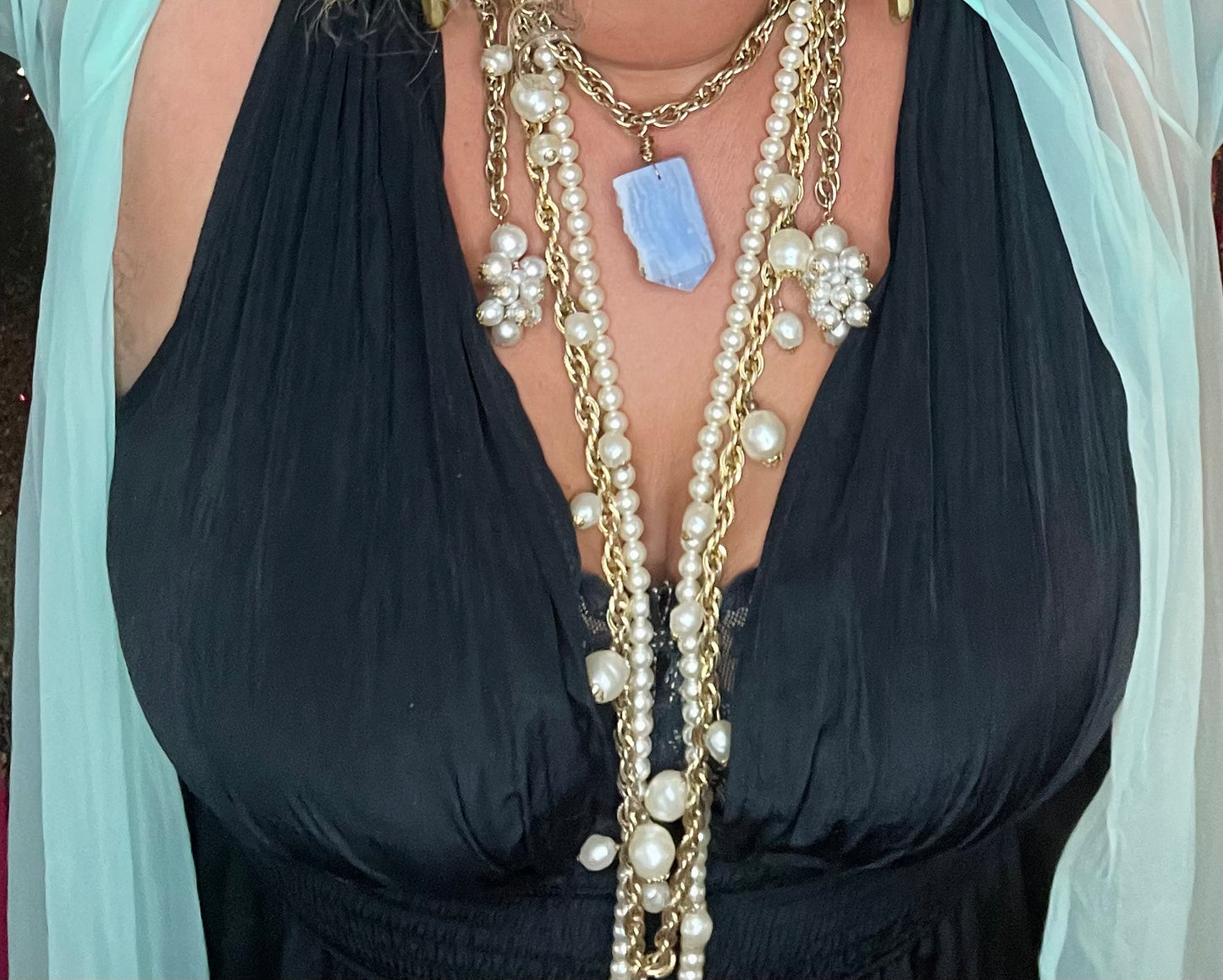 Faux Realz Vegan Pearls Soul Chains Necklace