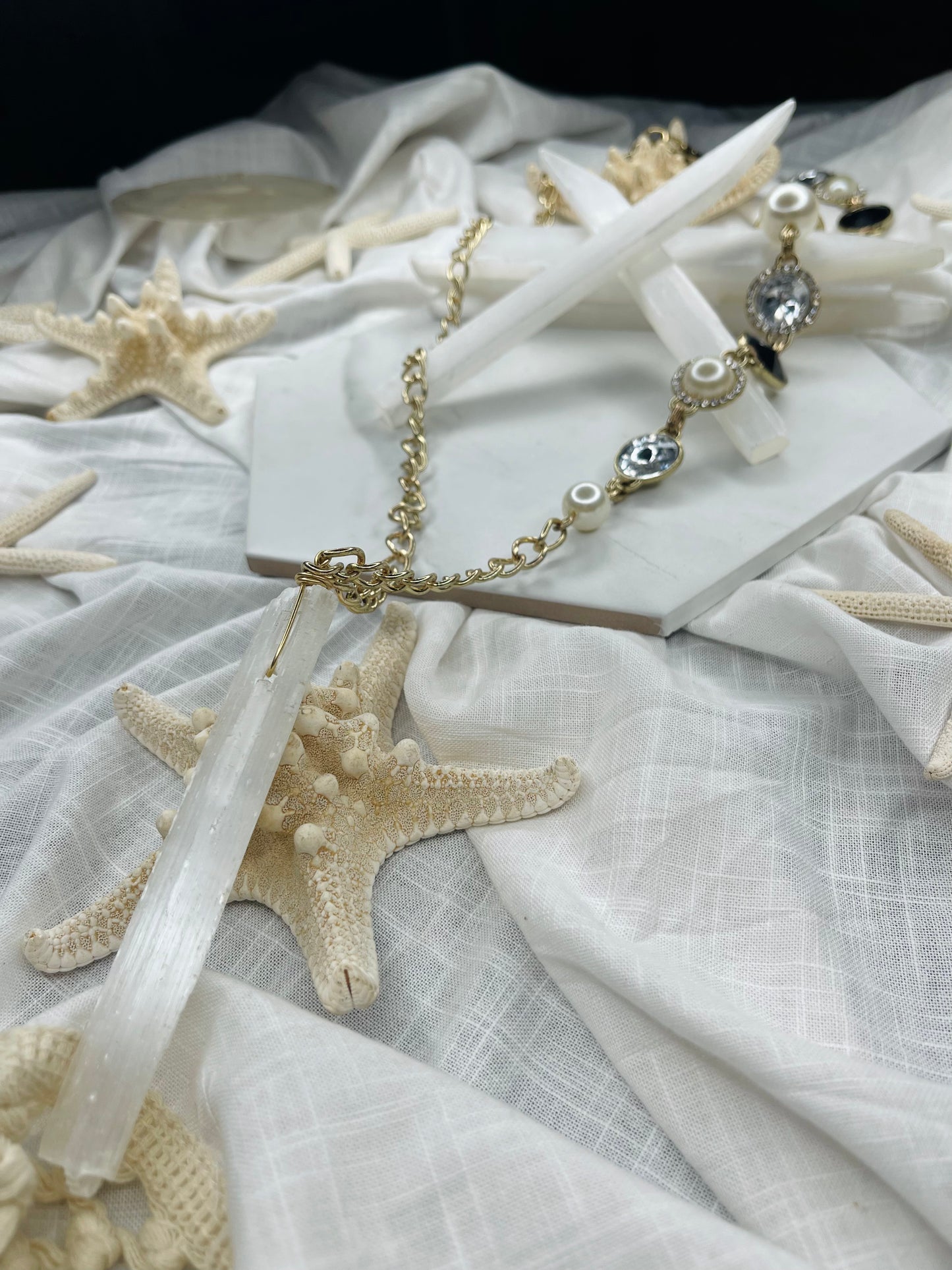 Faux Realz Vegan Pearls Soul Chains Necklace