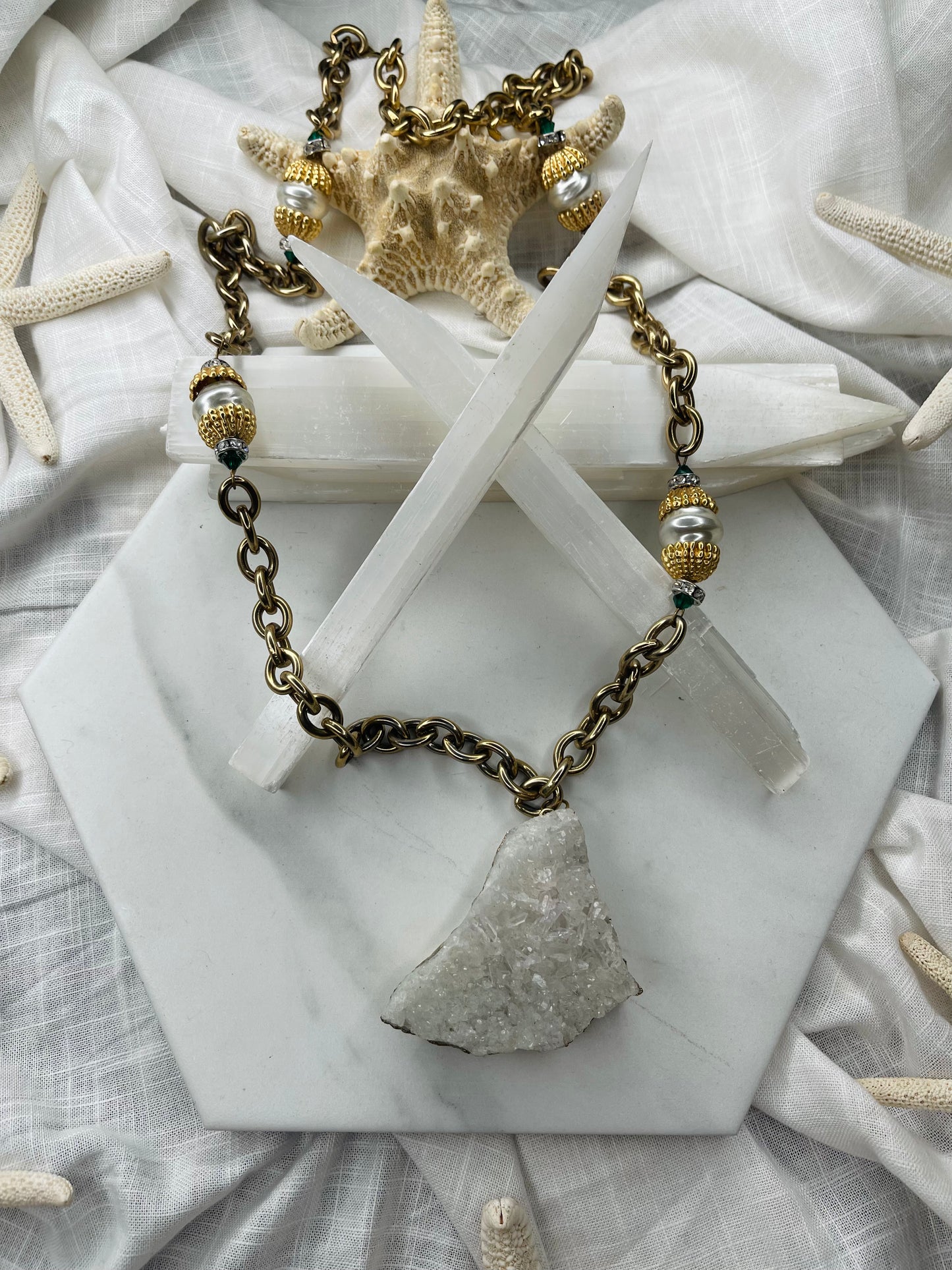 Faux Realz Vegan Pearls Soul Chains Necklace