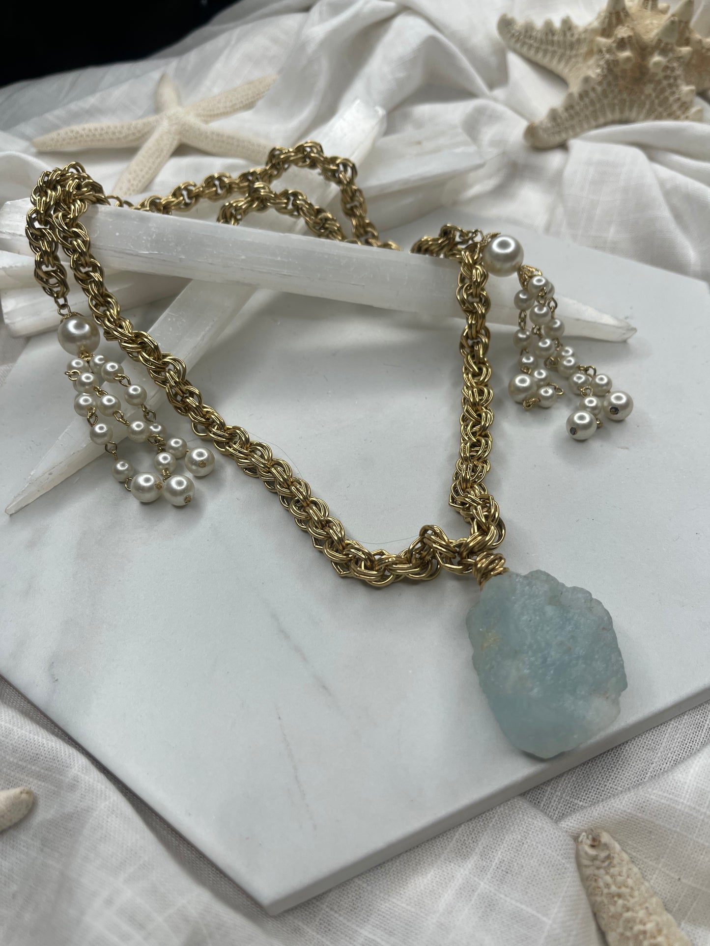 Faux Realz Vegan Pearls Soul Chains Necklace