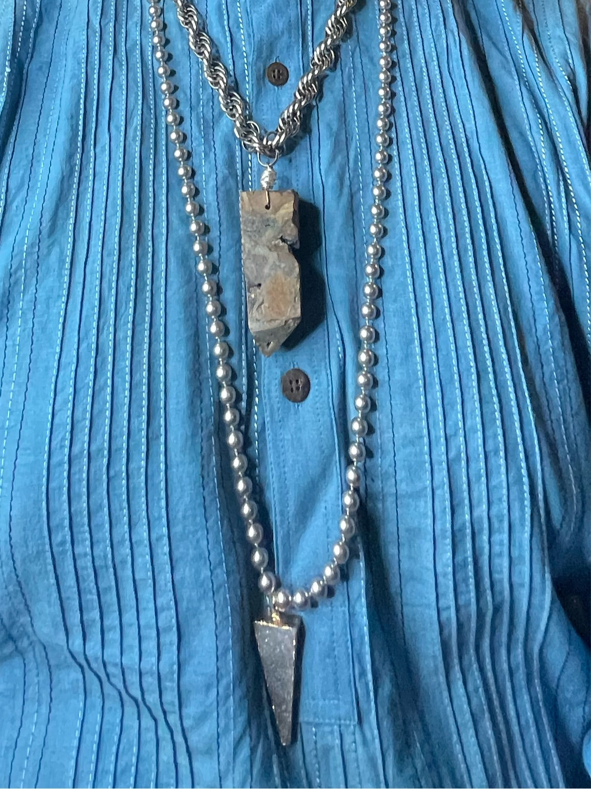 Faux Realz Vegan Pearls Soul Chains Necklace