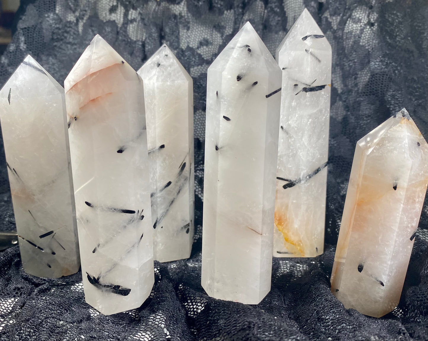 Tourmalated Quartz Crystal Tower Point #6