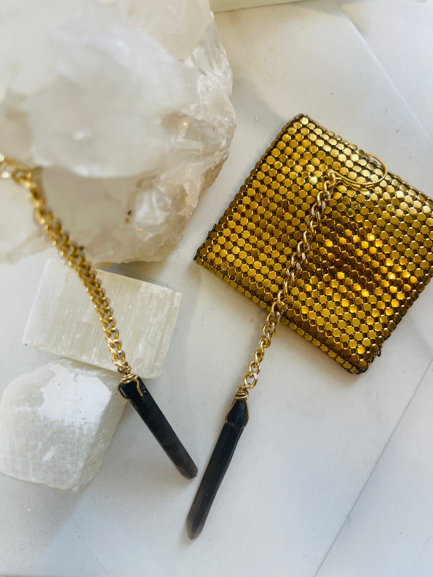 Chakra Powered Soul Chains Earrings : Unikite Crystals