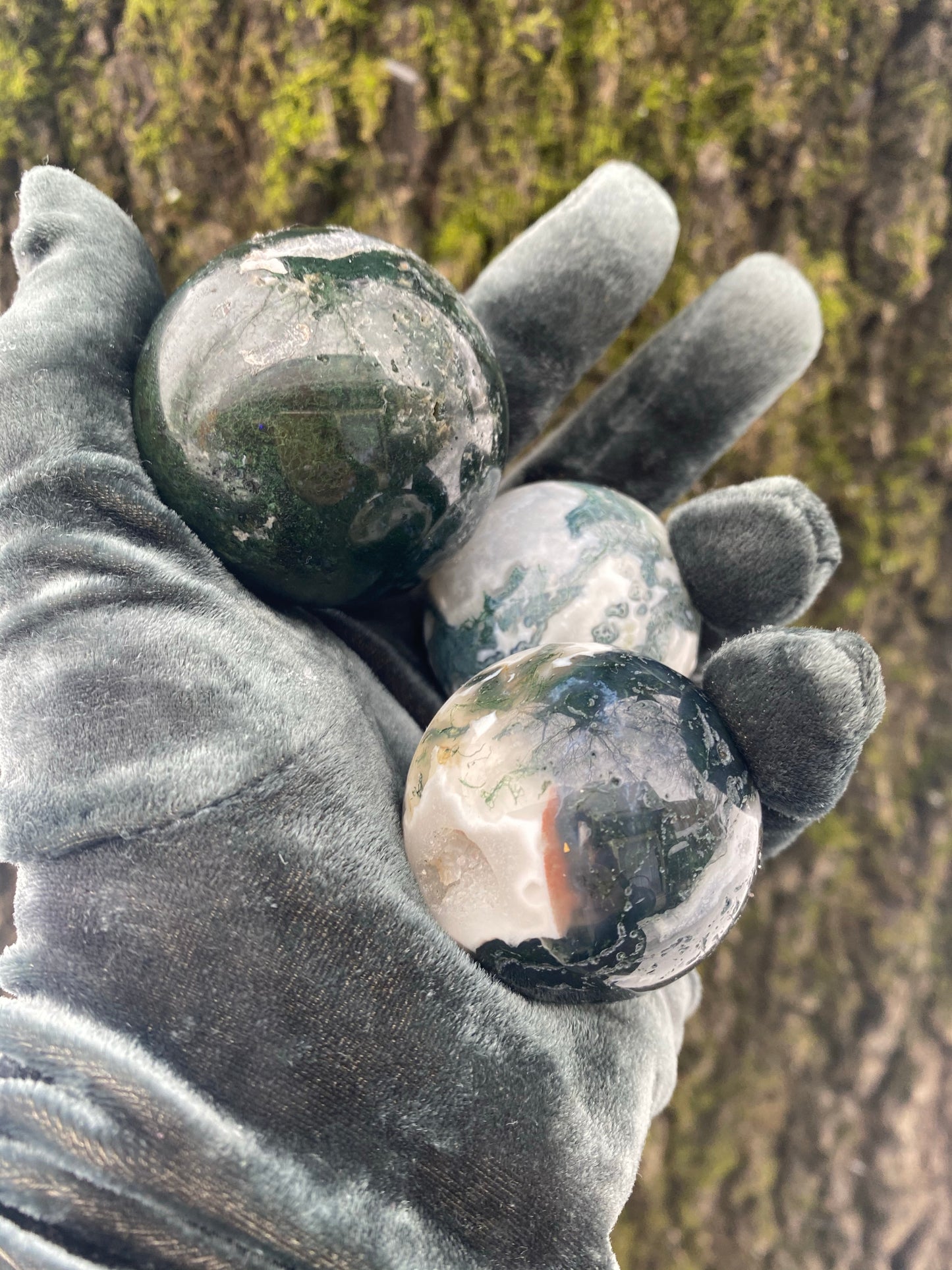 Moss Agate Crystal Sphere #3