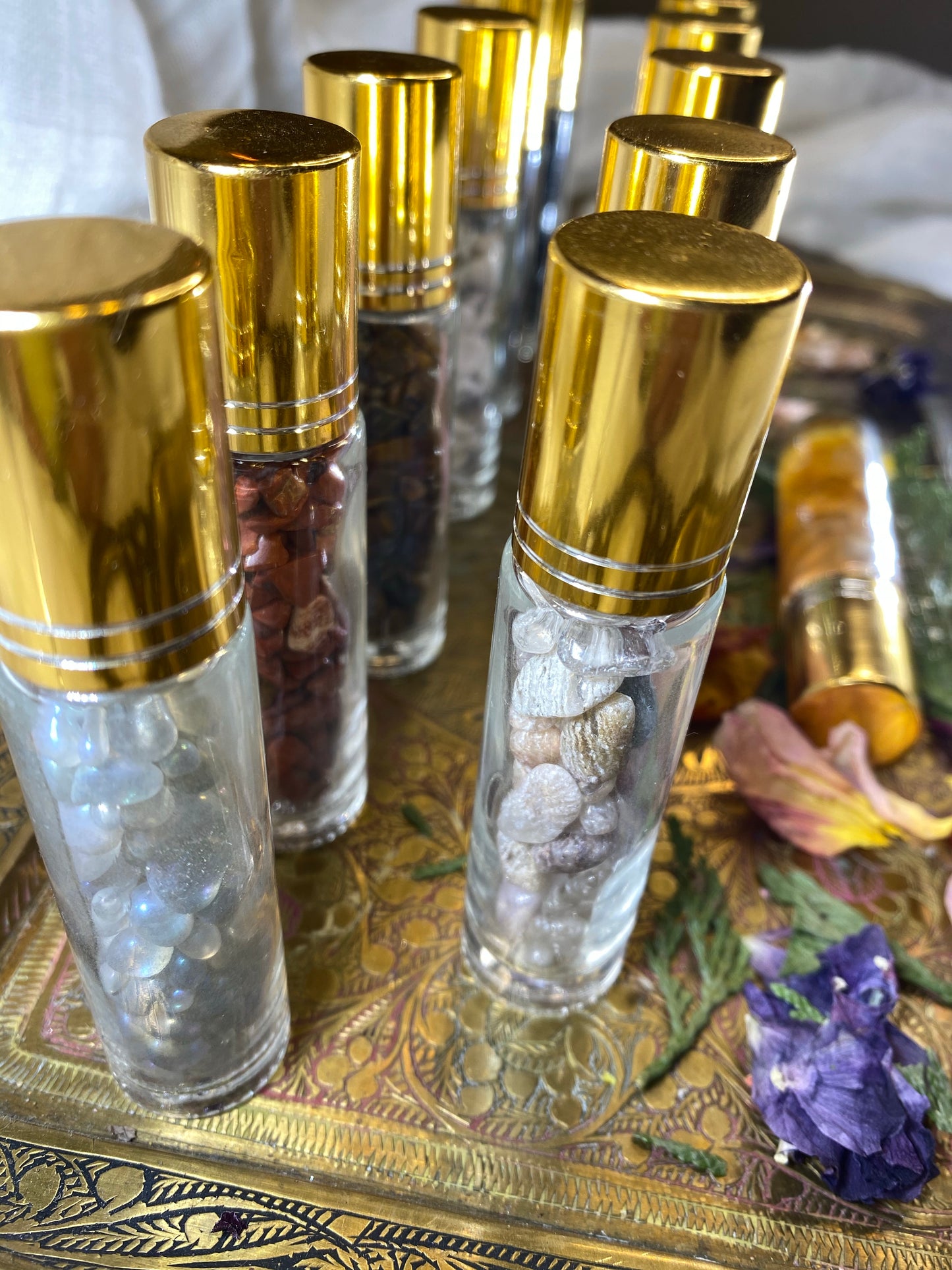 Howlite Crystal Refillable Rollerball for Essential Oils