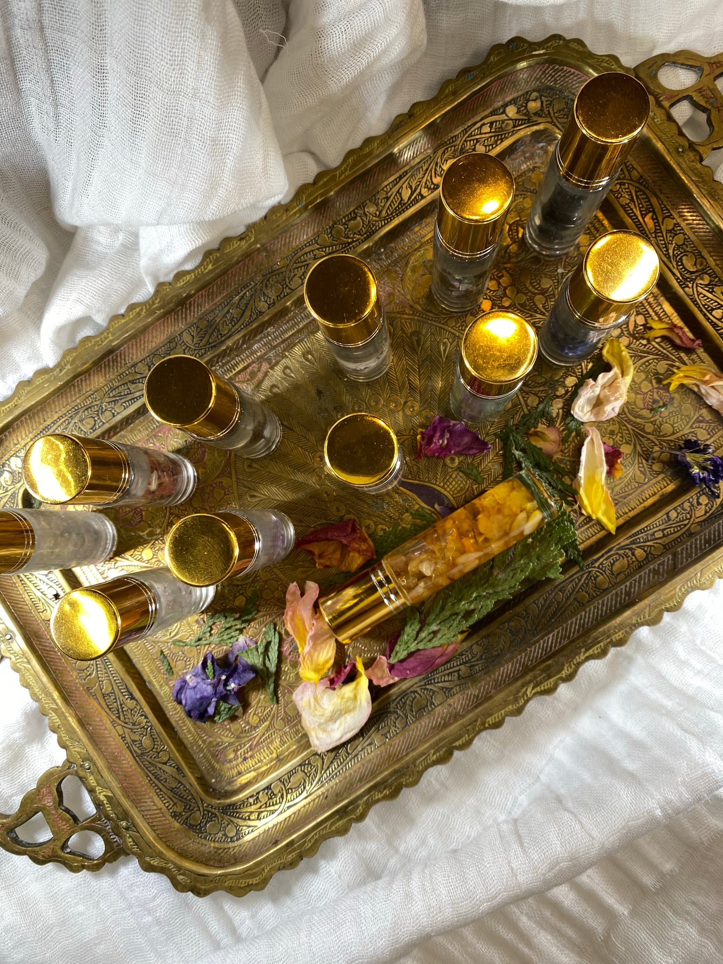 Red Jasper Crystal Refillable Rollerball for Essential Oils