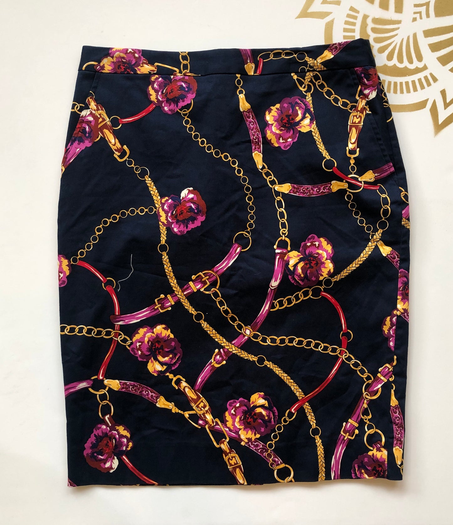 Charter Club Chain Print Skirt Size 8 - Ola Wyola