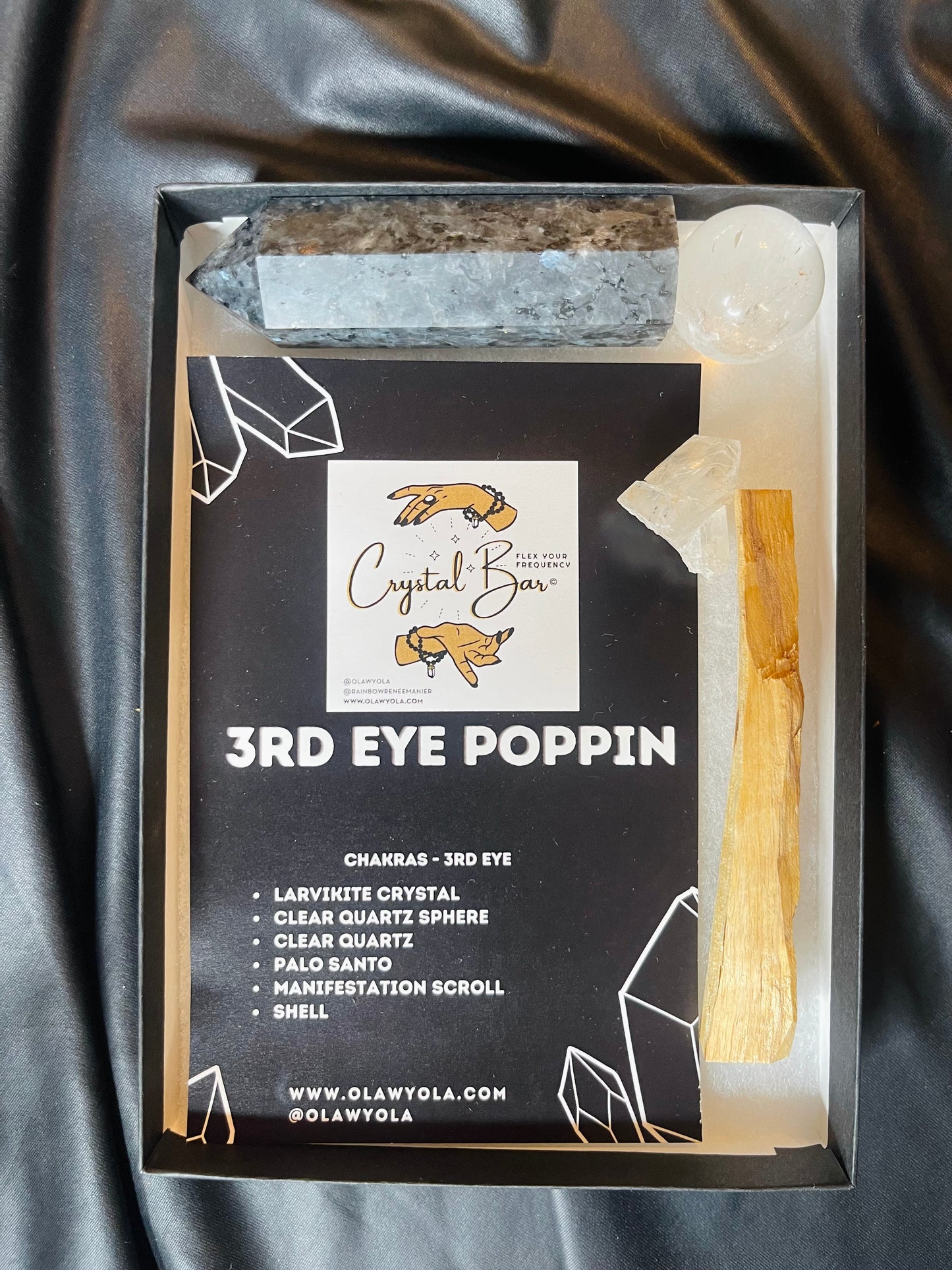3RD EYE POPPIN ENERGY - 3rd EYE  Chakra Energy Healing Crystal Kit -