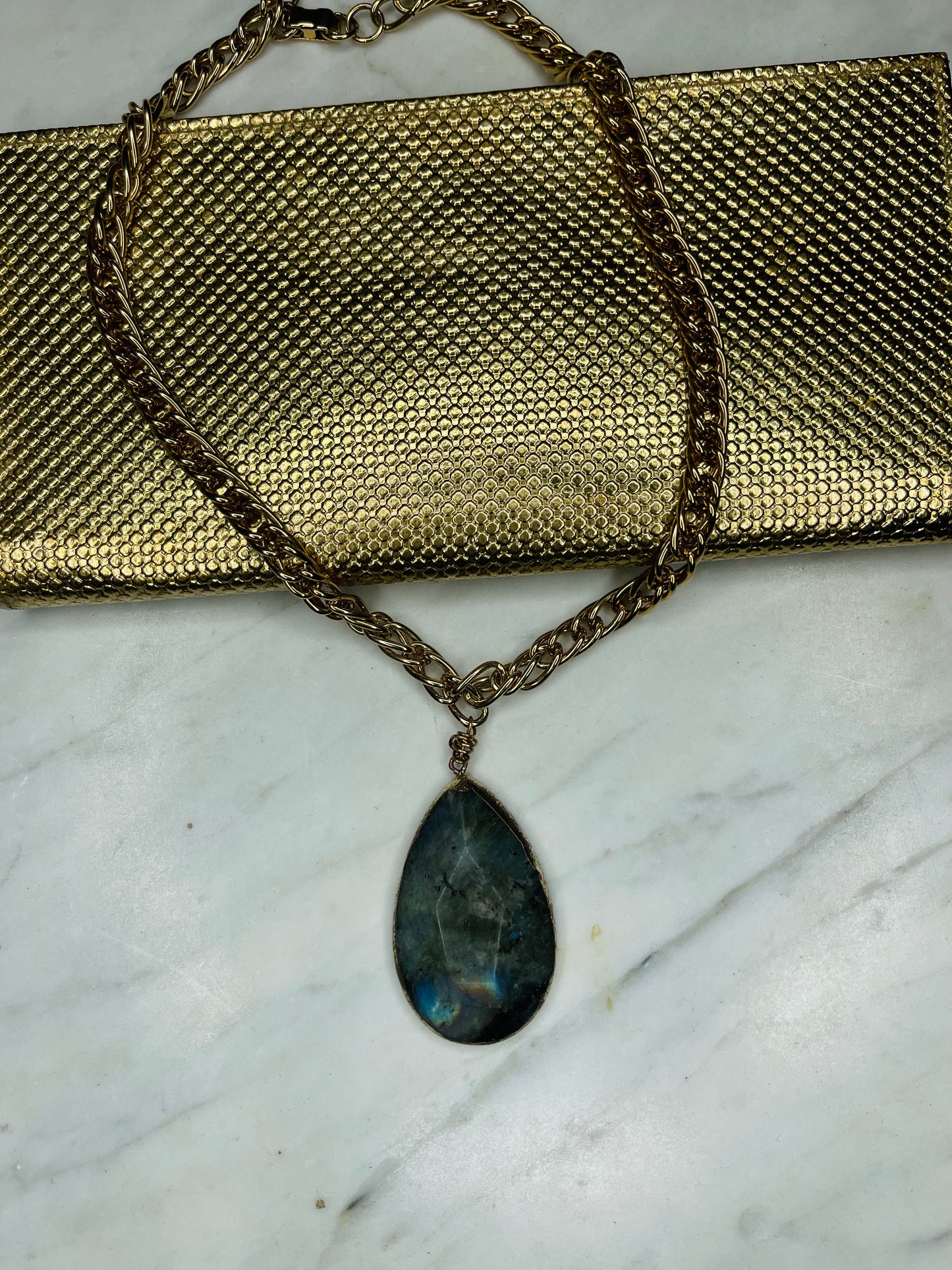Labradorite Crystal Soul Chain Necklace