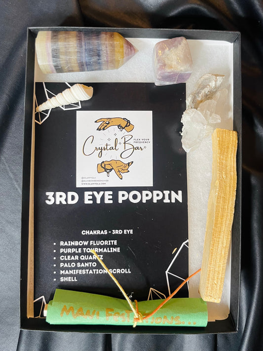 3RD EYE POPPIN ENERGY - 3rd EYE  Chakra Energy Healing Crystal Kit -