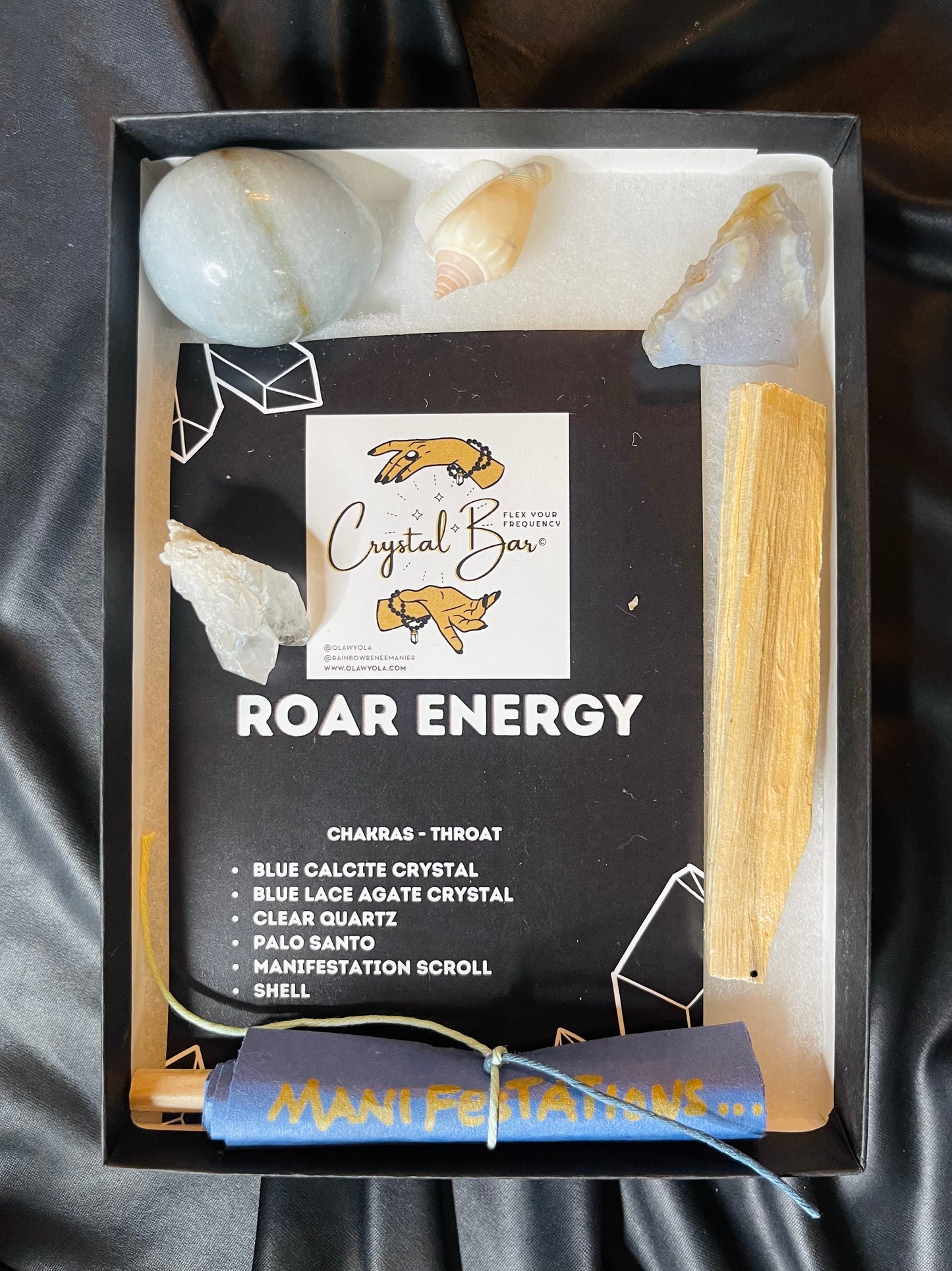 ROAR ENERGY - Throat Chakra Energy Healing Crystal Kit -