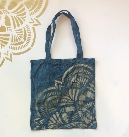 Mandala Indigo Tote Bag #4 - Ola Wyola