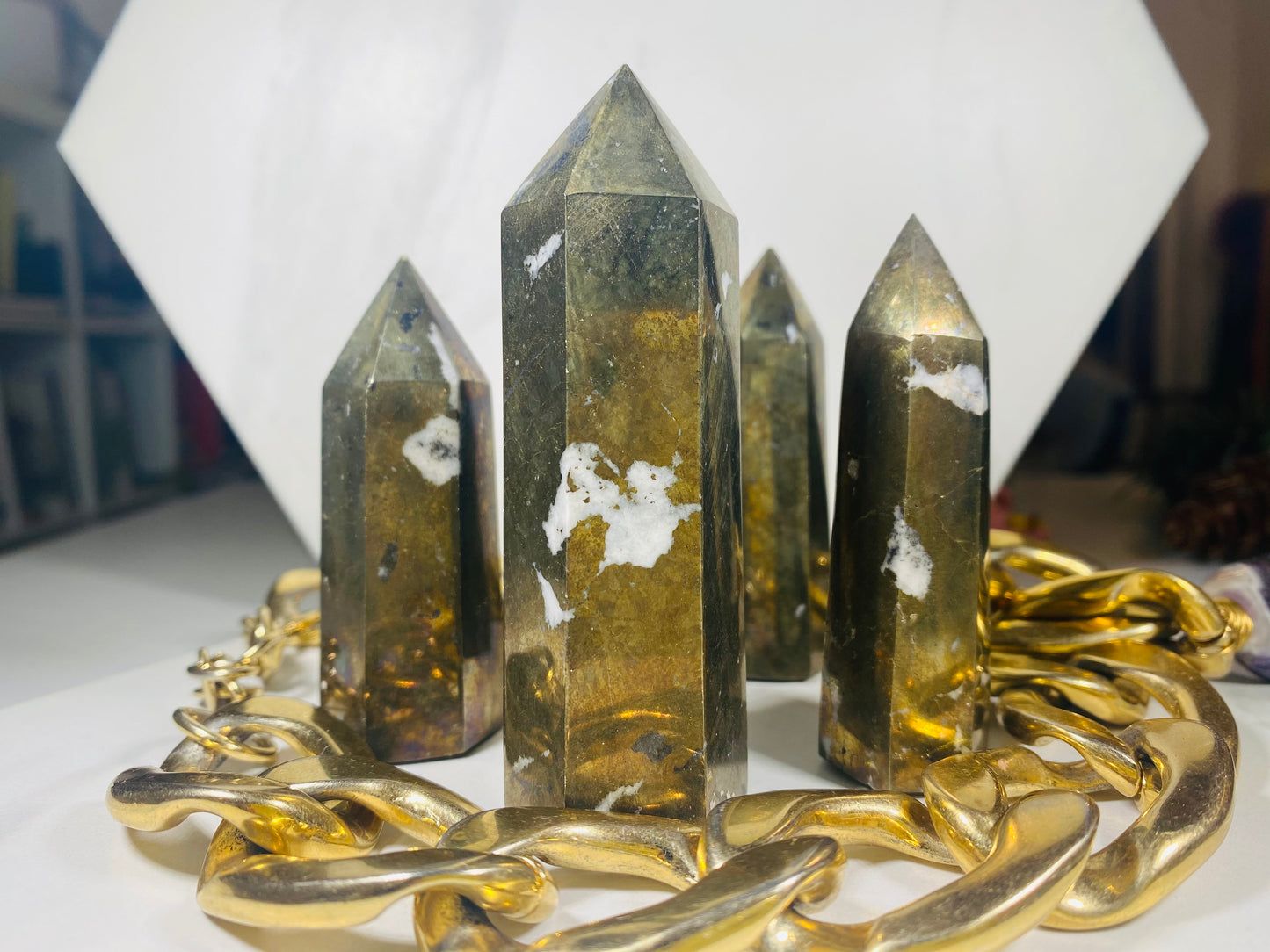 Pyrite Crystal Tower Point #2