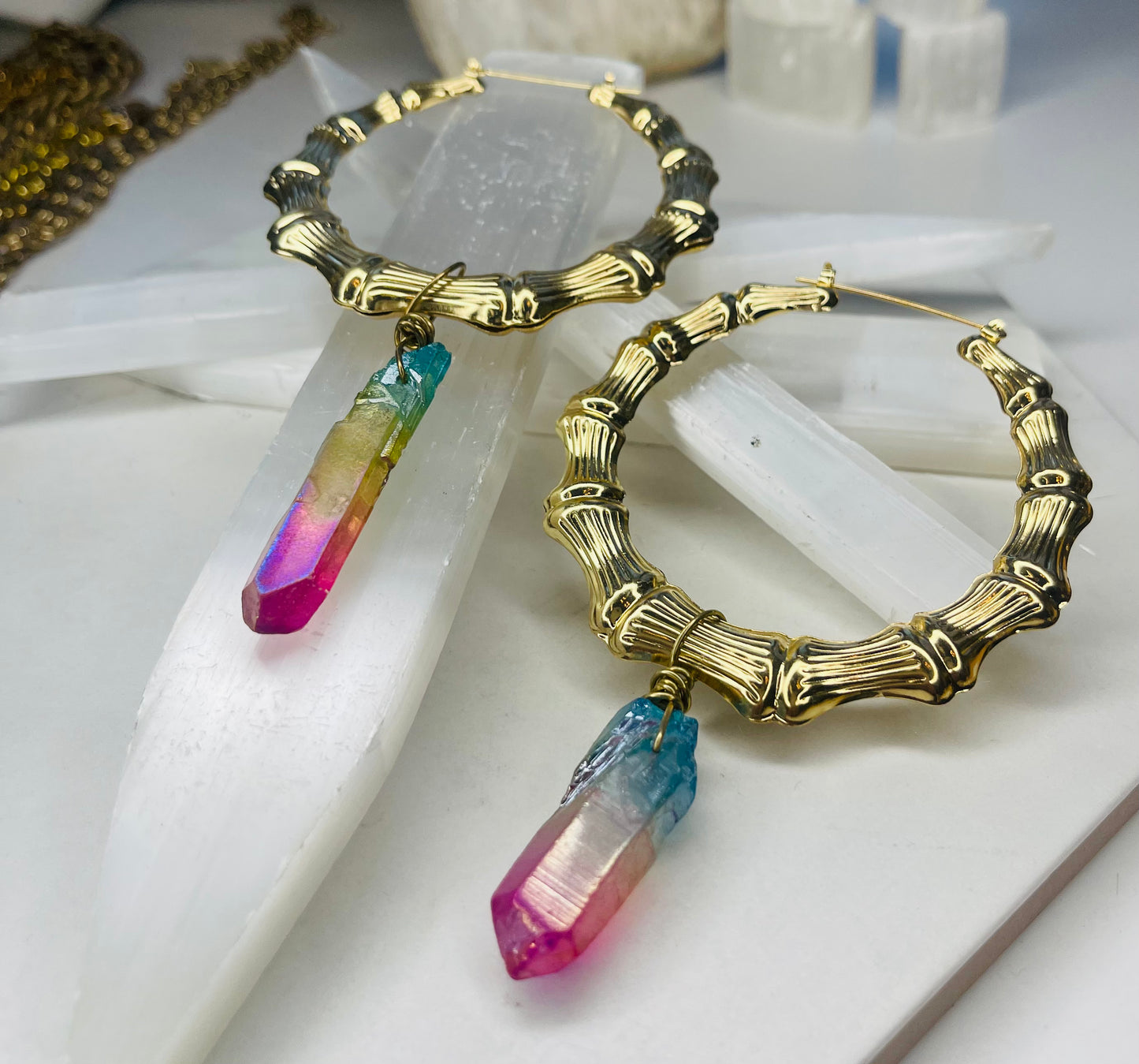 Bamboo Chakra Soul Chains Earrings