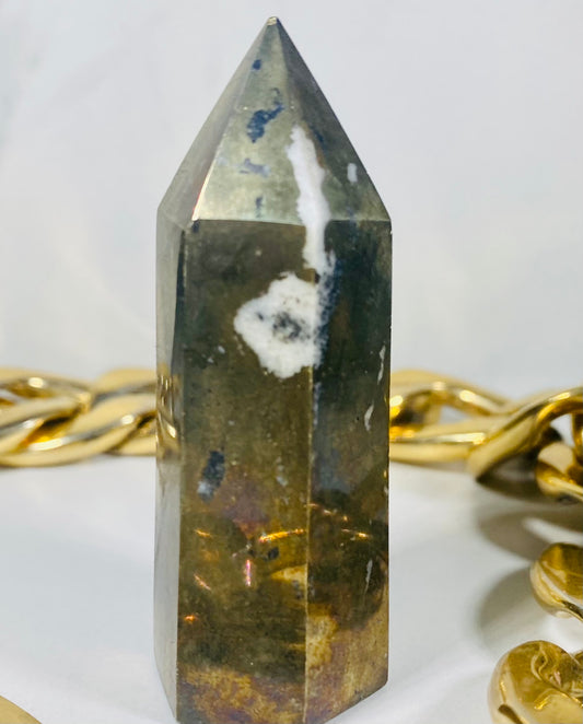 Pyrite Crystal Tower Point #4
