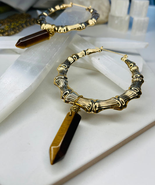 Bamboo Chakra Soul Chains Earrings