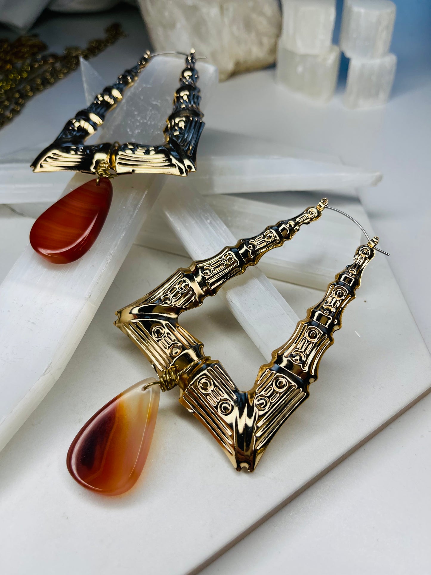 Bamboo Chakra Soul Chains Earrings