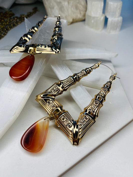 Bamboo Chakra Soul Chains Earrings