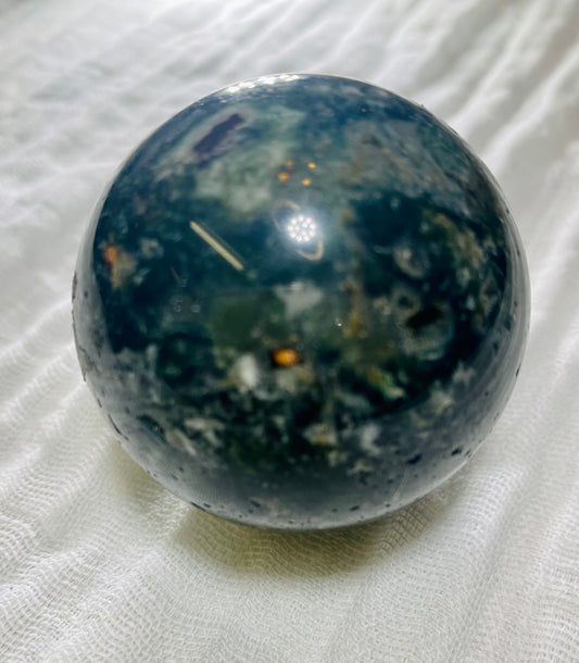 Moss Agate Crystal Sphere #3