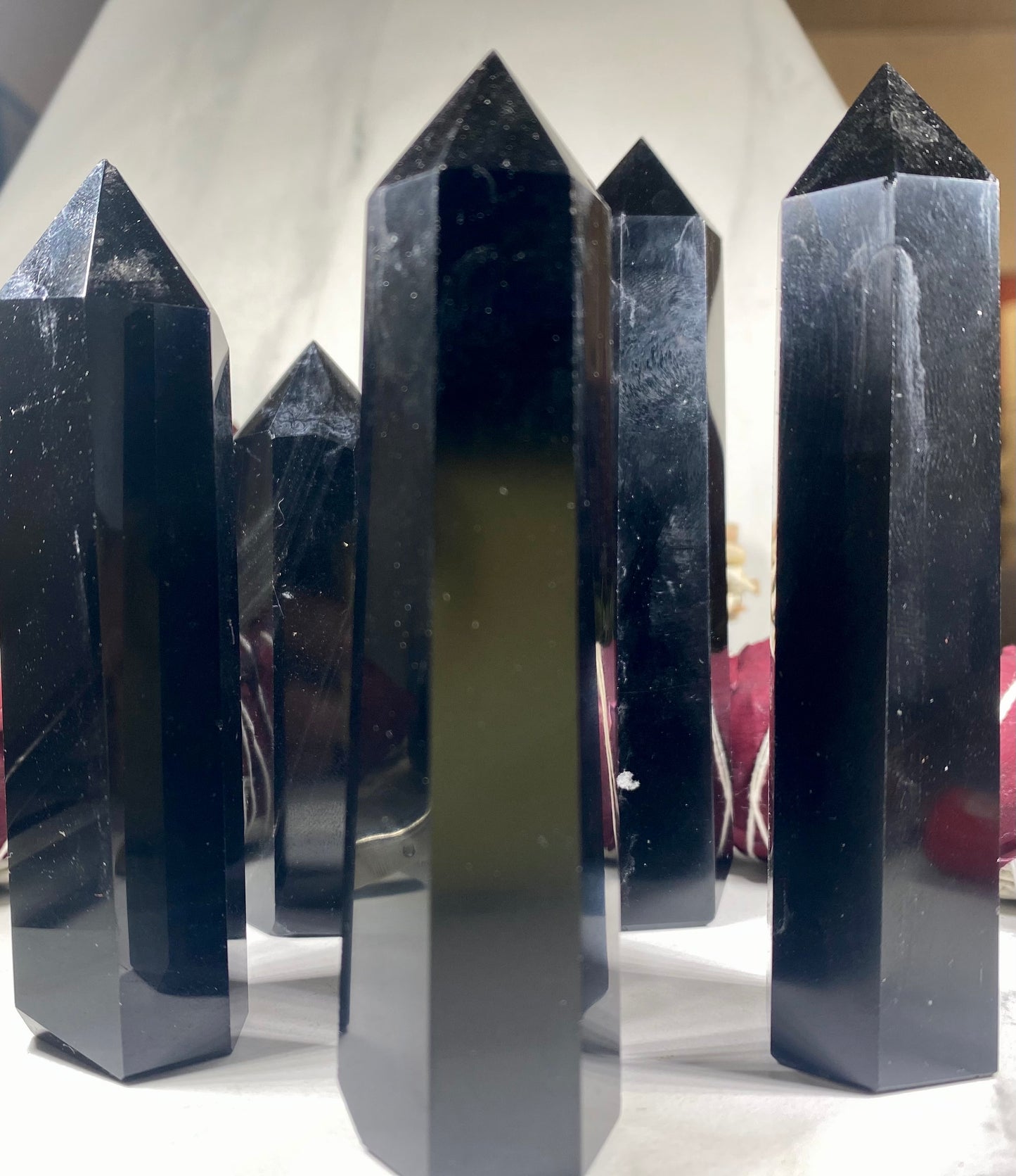 Black Obsidian Crystal Tower Point #5