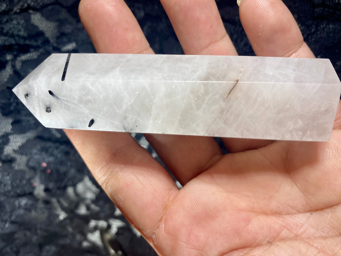 Tourmalated Quartz Crystal Tower Point #6