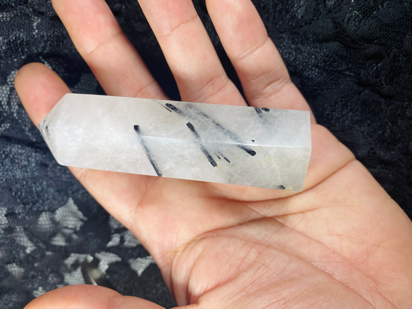 Tourmalated Quartz Crystal Tower Point #3